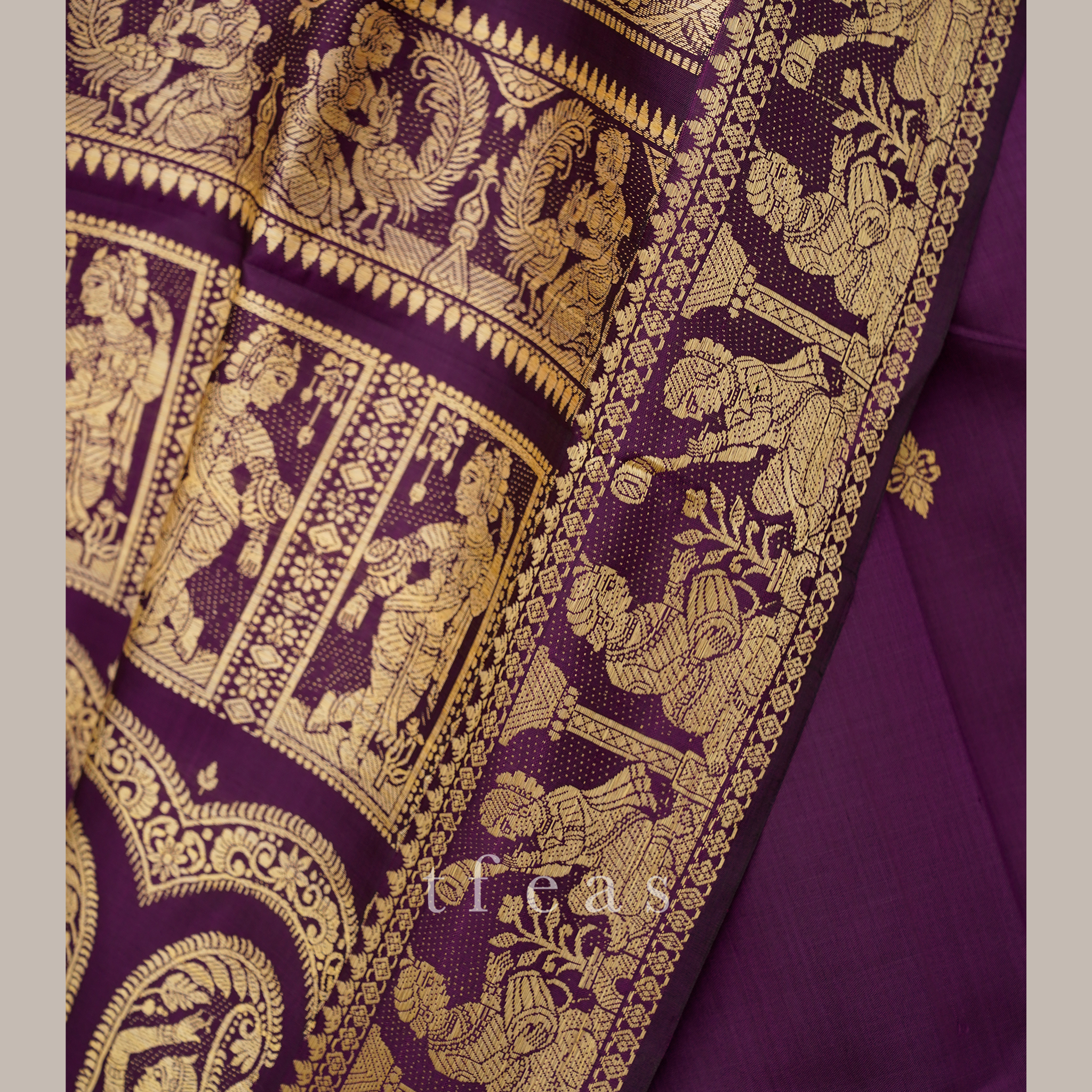Bengal Baluchari - Purple