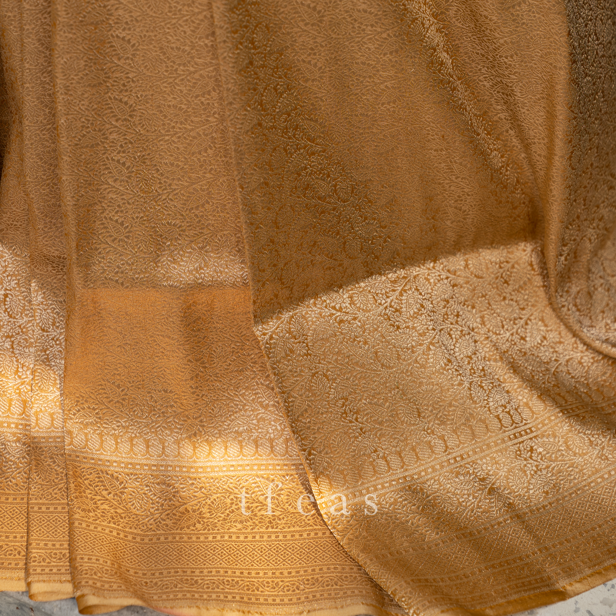 Mustard Brocade Benarasi