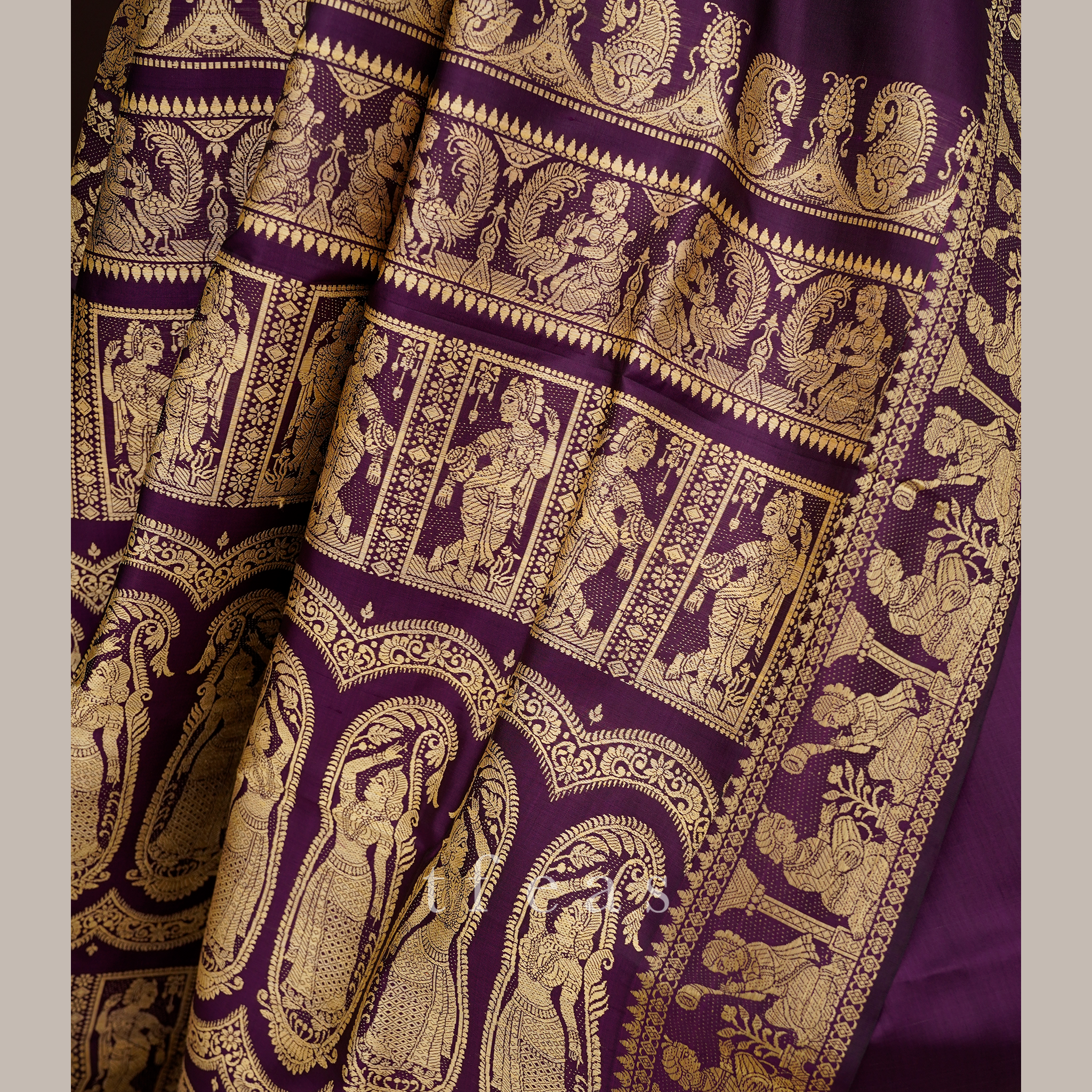 Bengal Baluchari - Purple