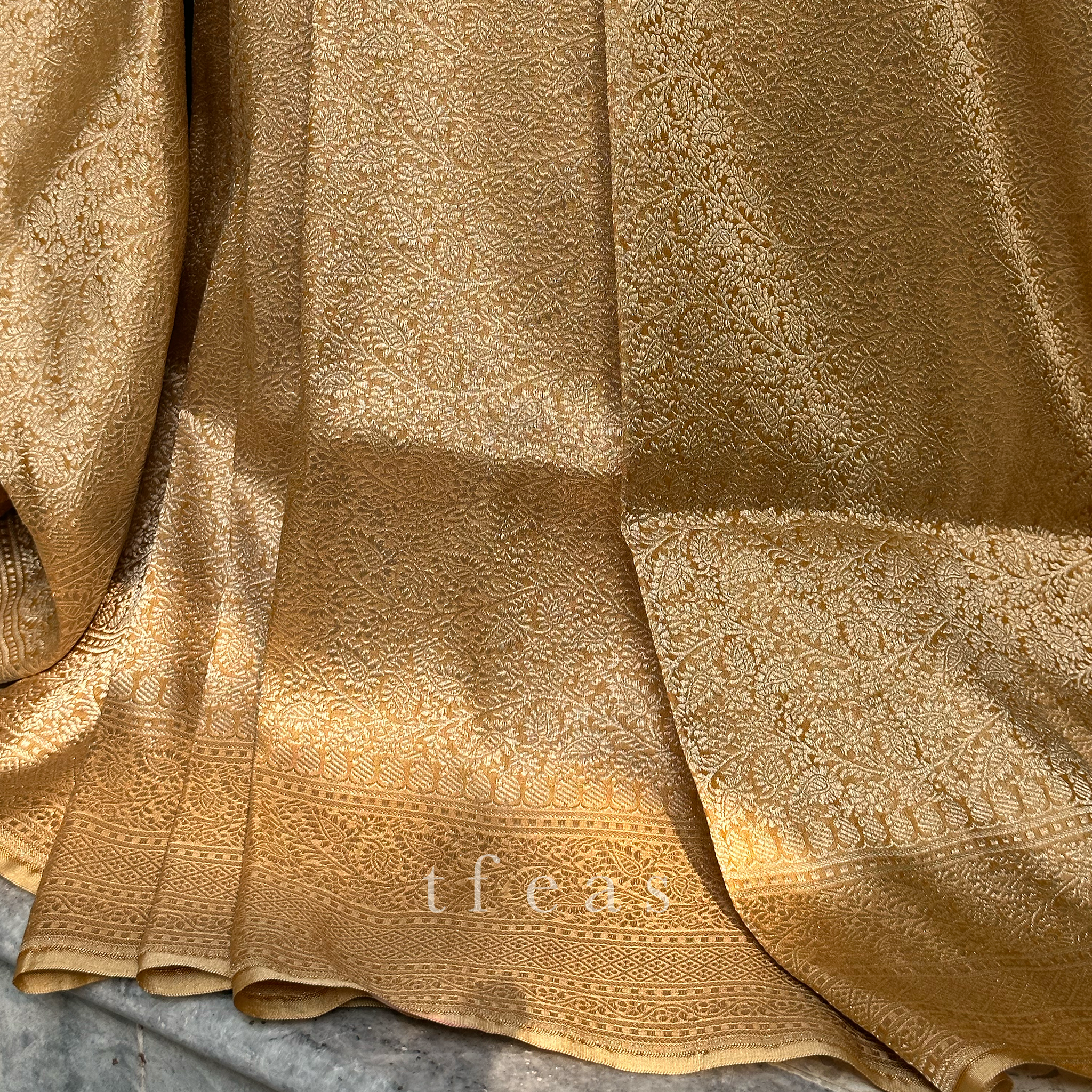 Mustard Brocade Benarasi