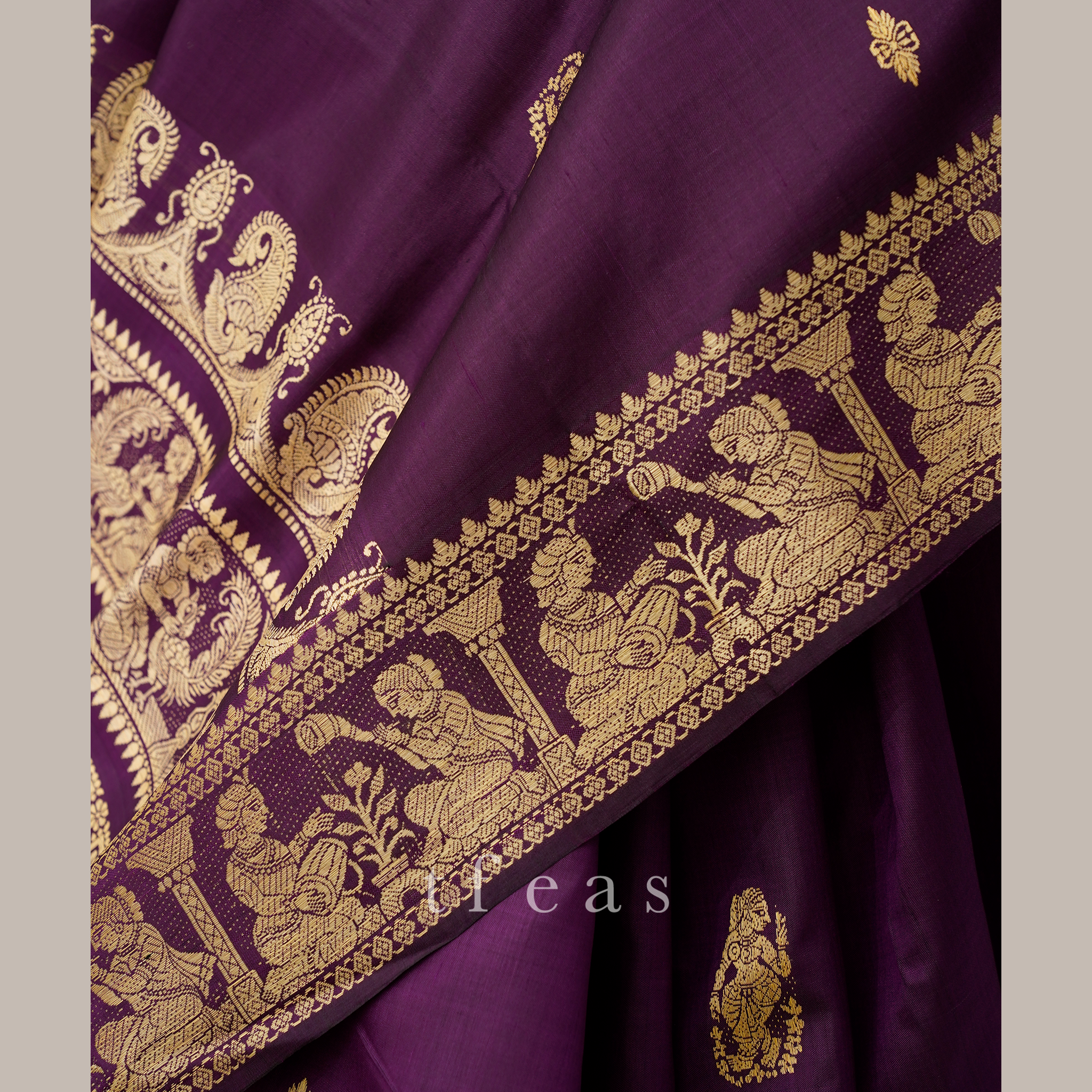Bengal Baluchari - Purple