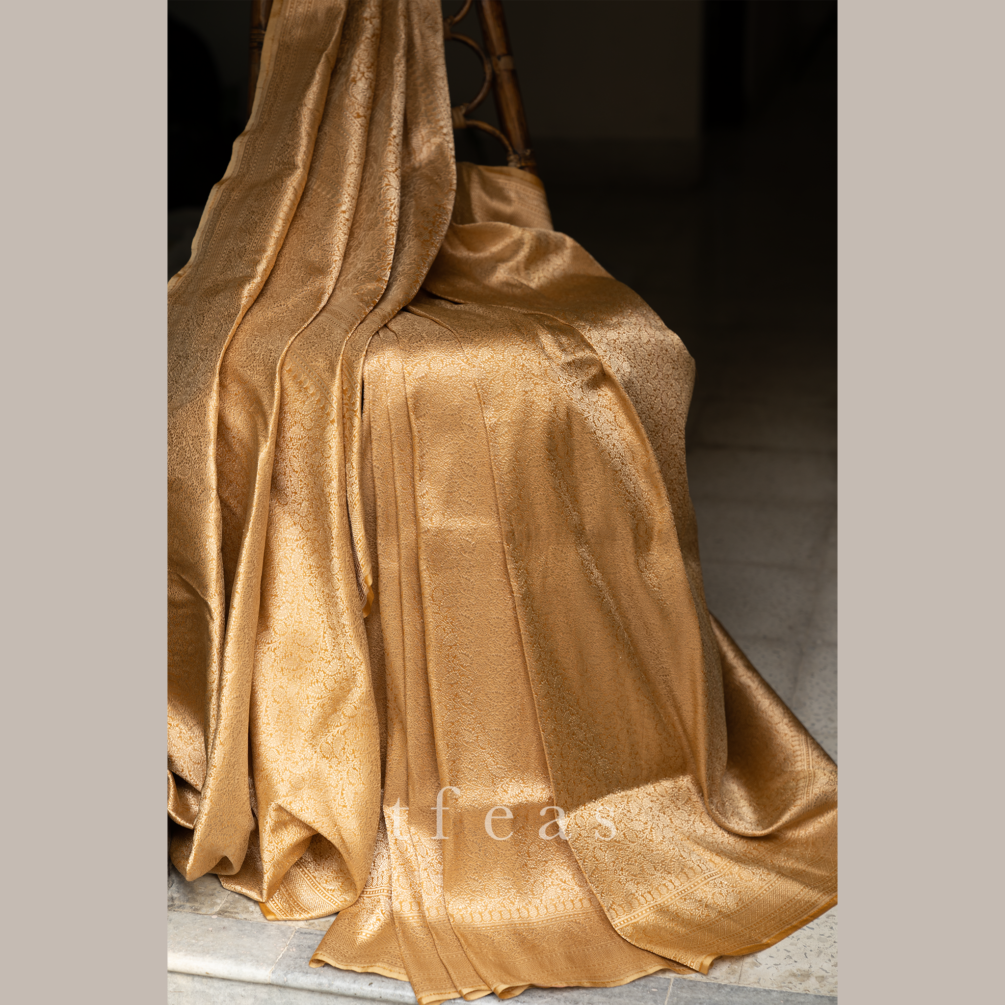 Mustard Brocade Benarasi