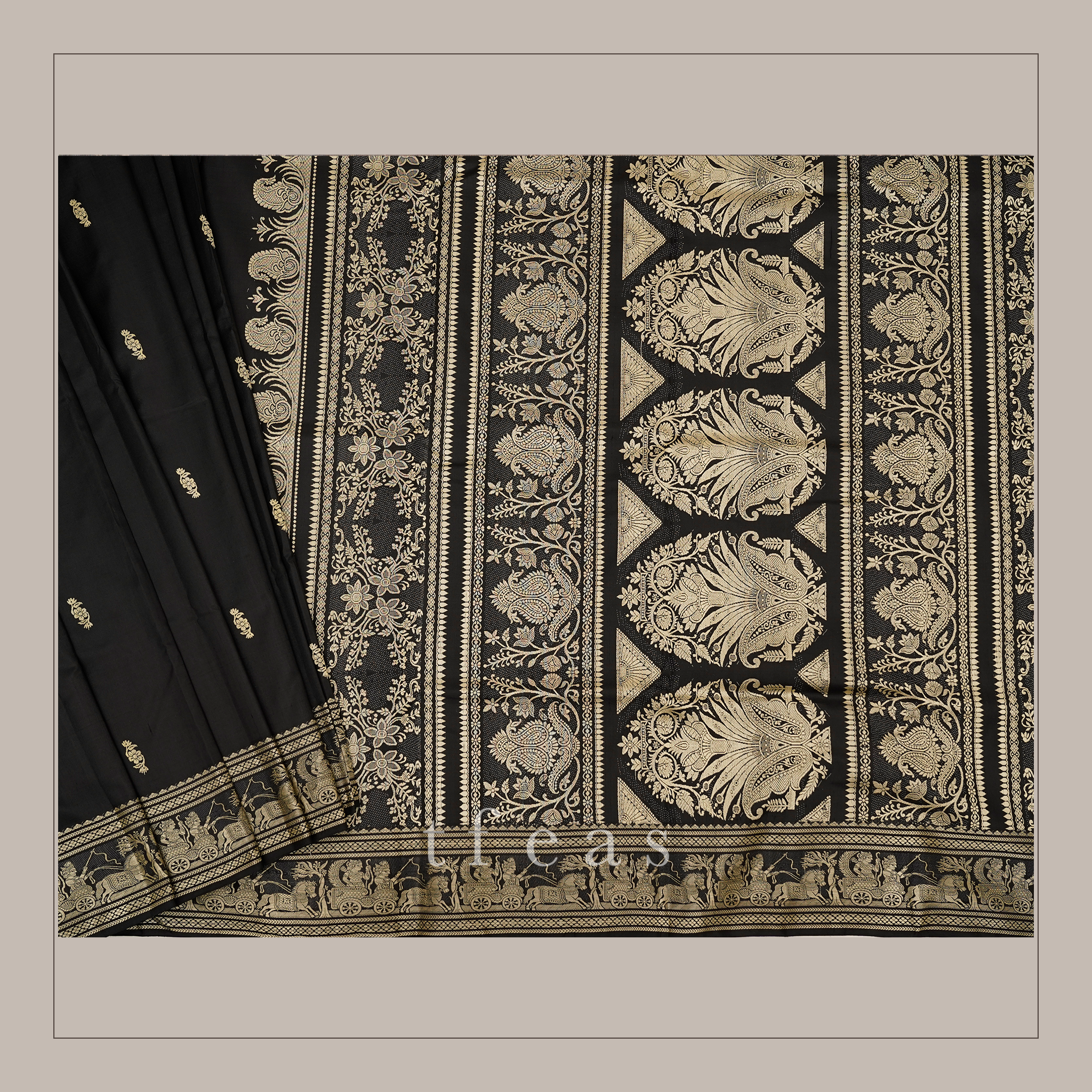 Bengal Baluchari - Black