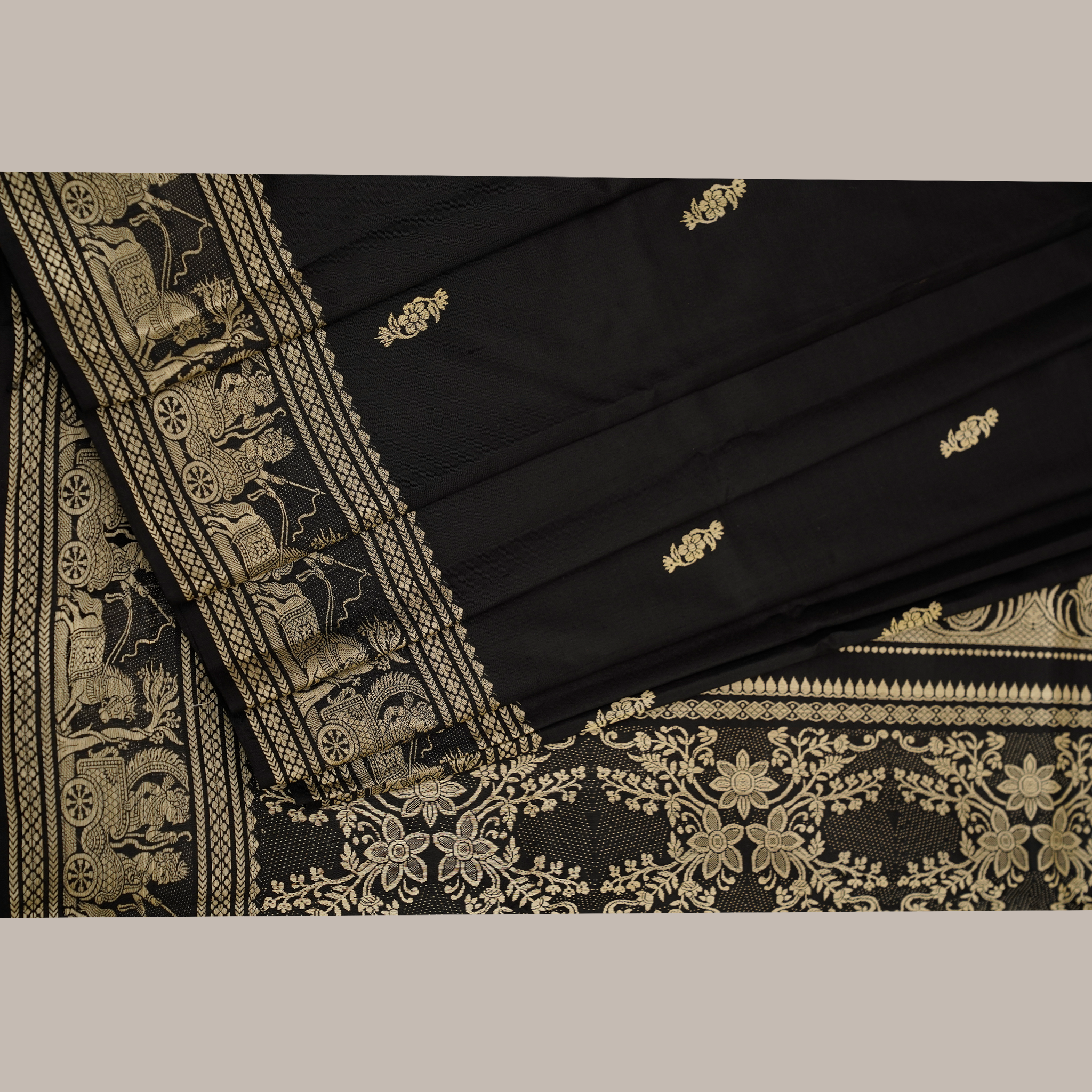 Bengal Baluchari - Black