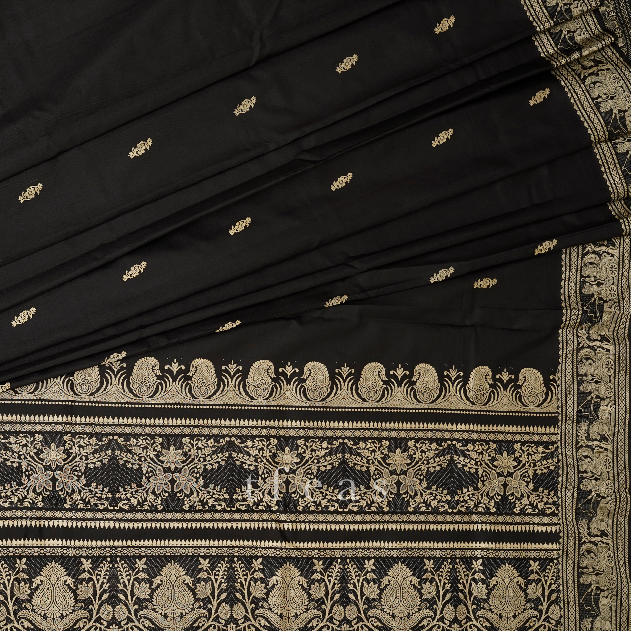 Bengal Baluchari - Black