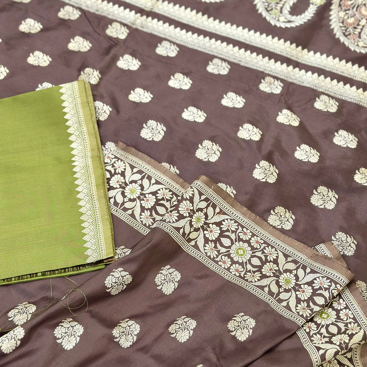 Brown Revival Baluchari Saree