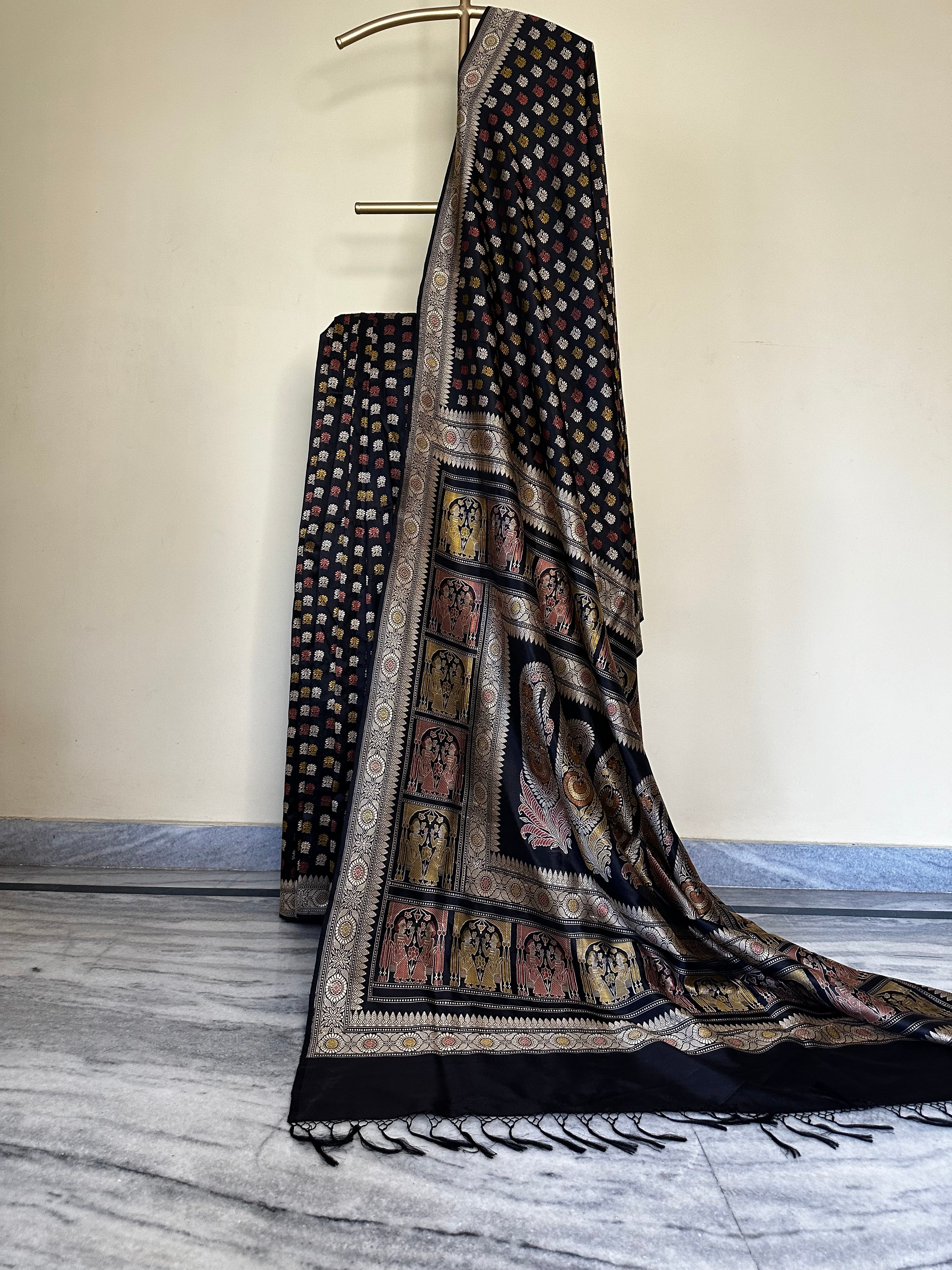 Black Revival Baluchari Saree