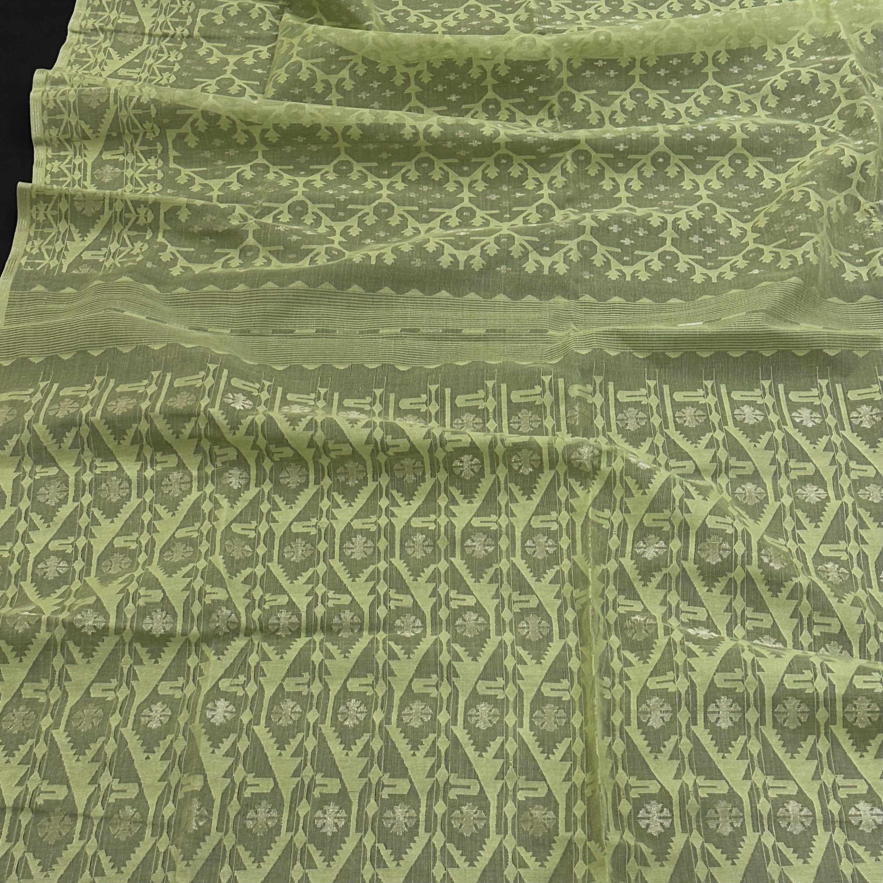 Pastel Green Dhakai Jamdani