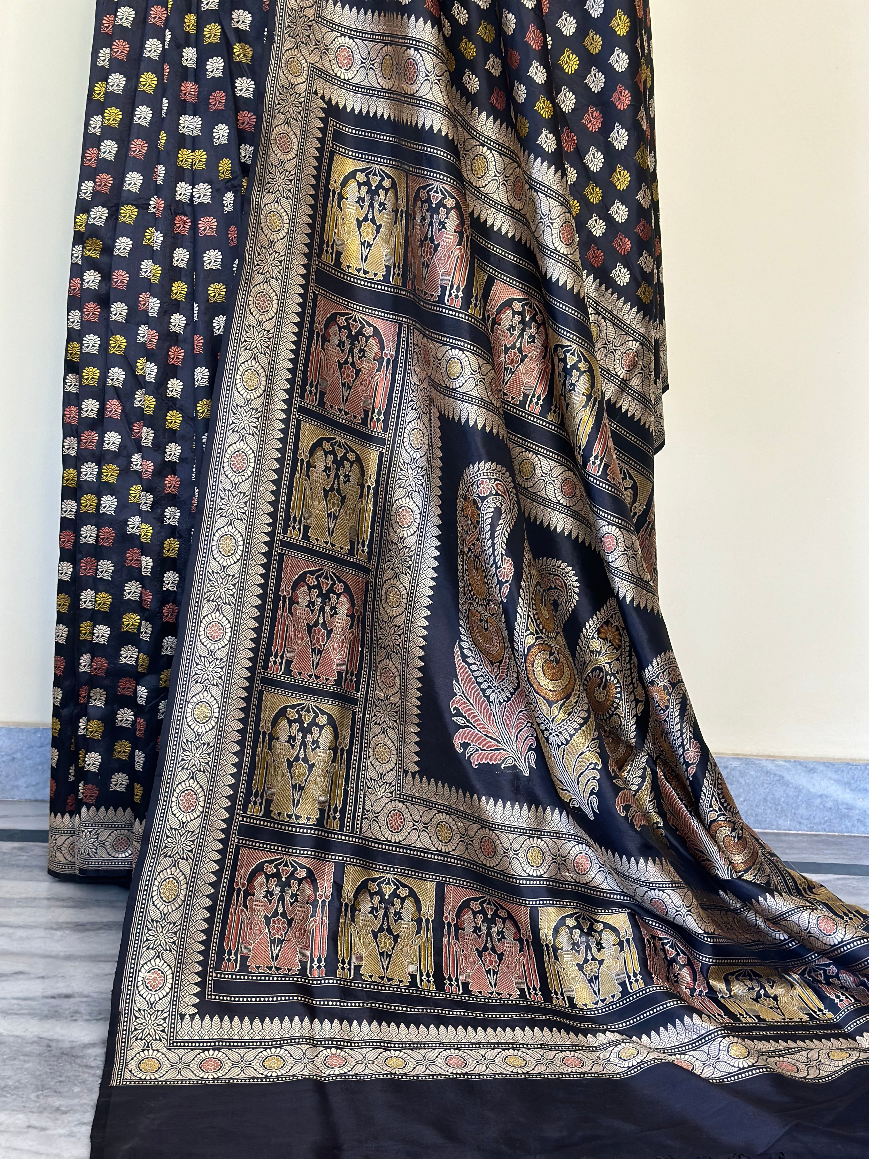 Black Revival Baluchari Saree