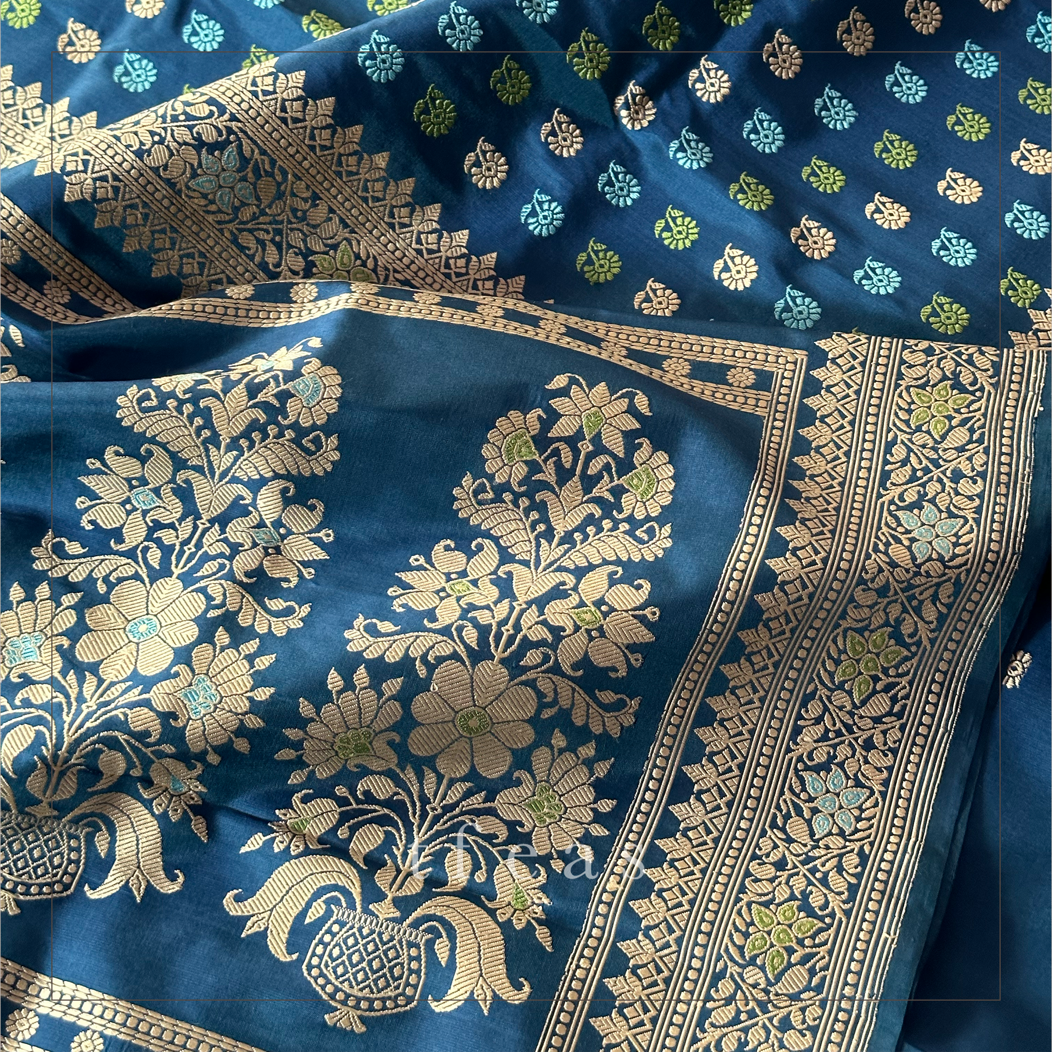 Blue Revival Baluchari Saree
