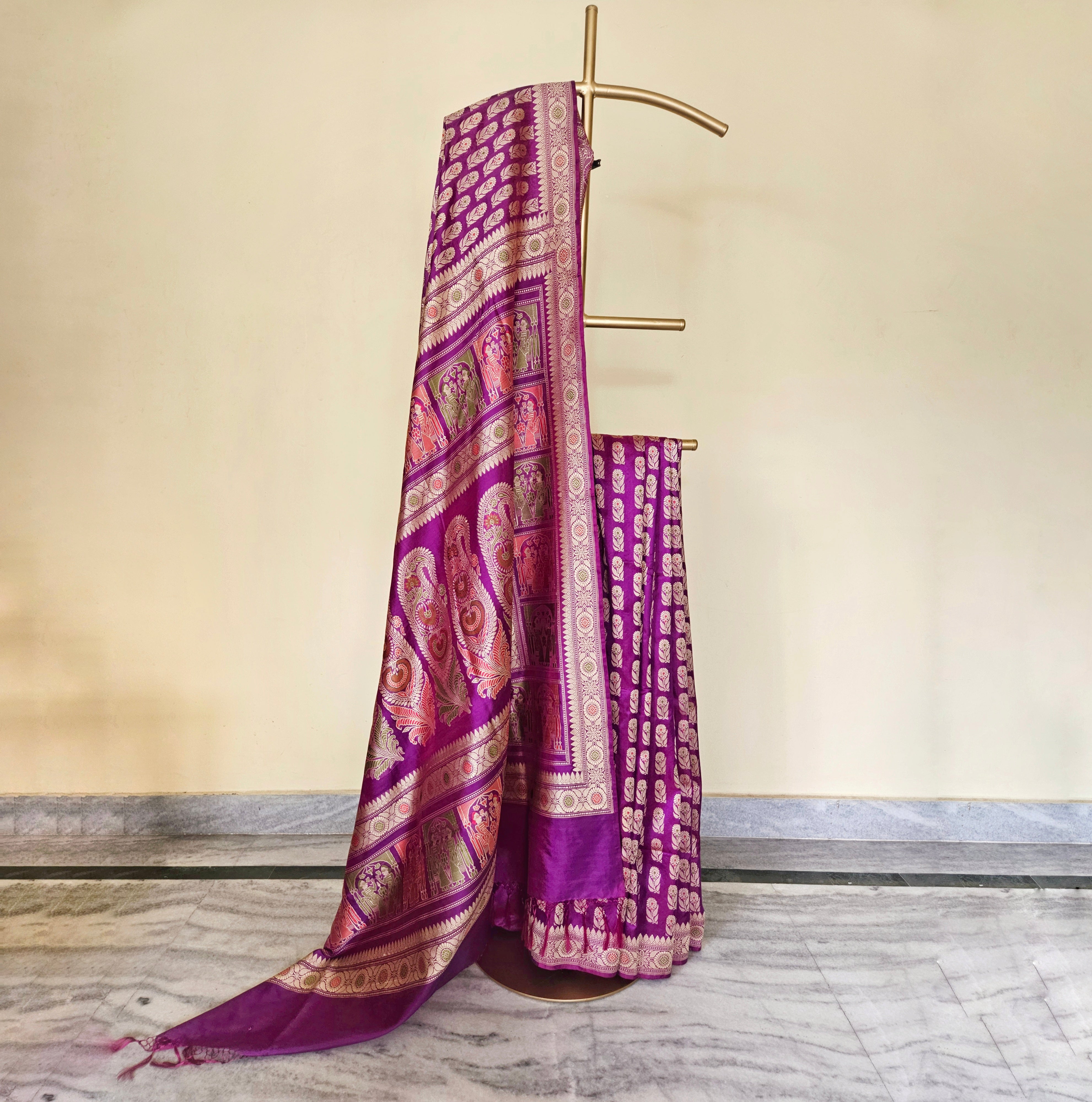 Purple Baluchari from Benaras