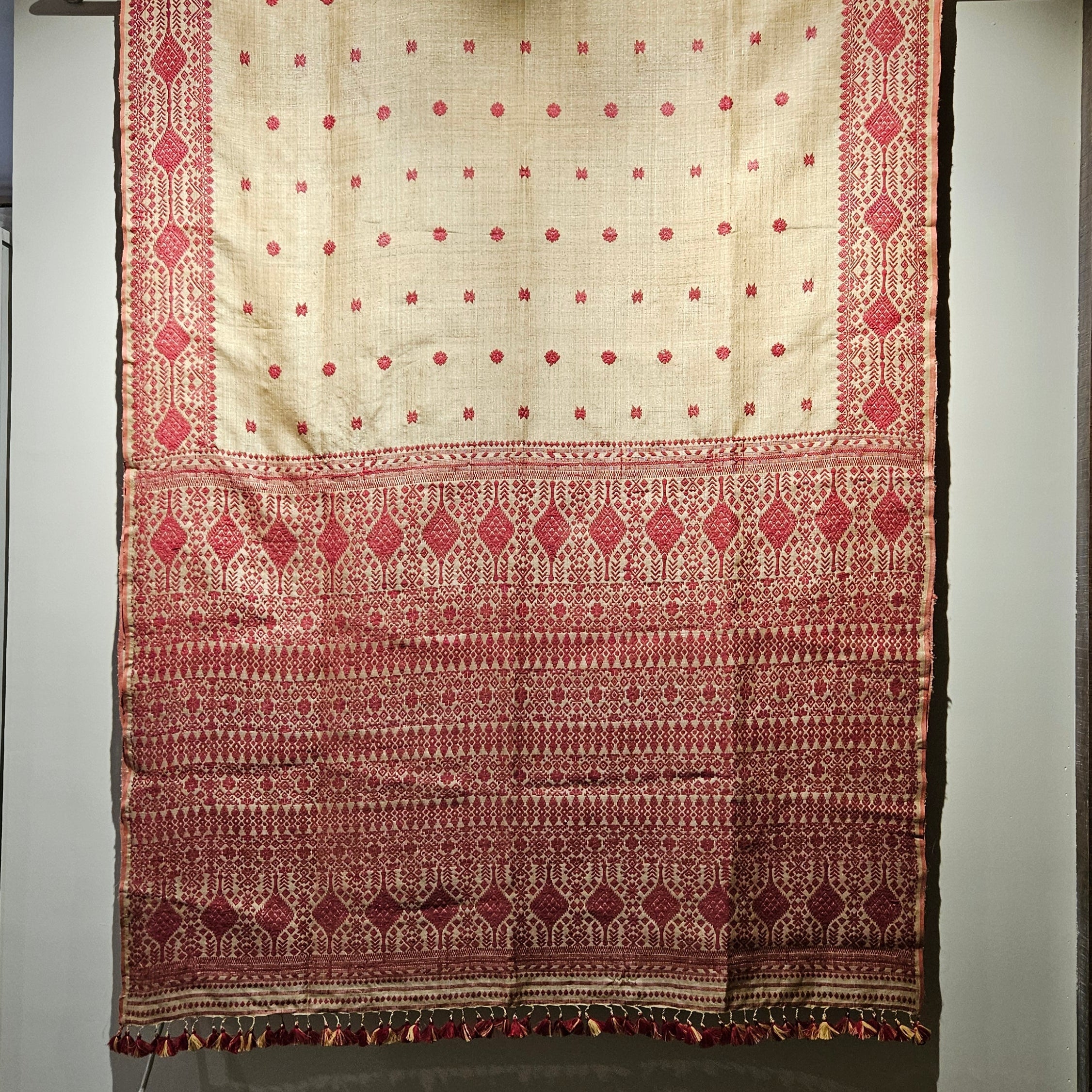 Heirloom Pure Assam Muga Saree with Natural Dyed Eri Extra Weft