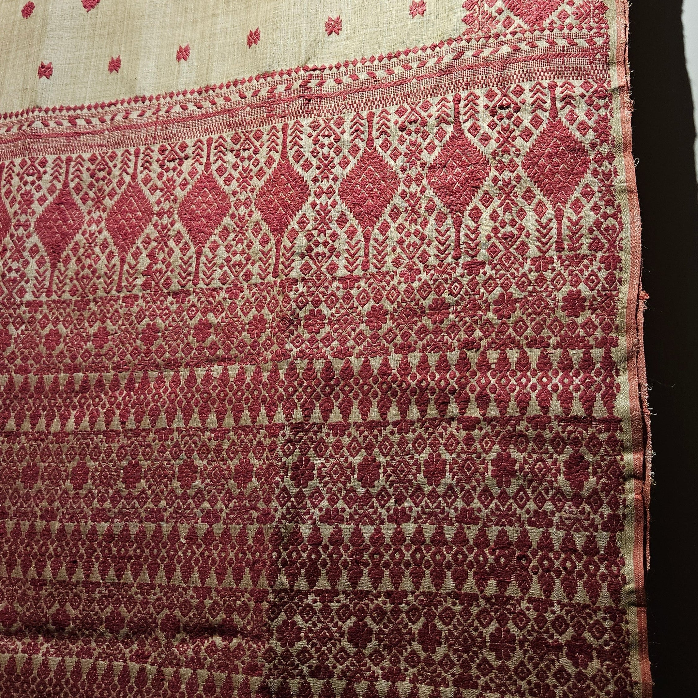 Pre Order : Heirloom Pure Assam Muga Saree with Natural Dyed Eri Extra Weft