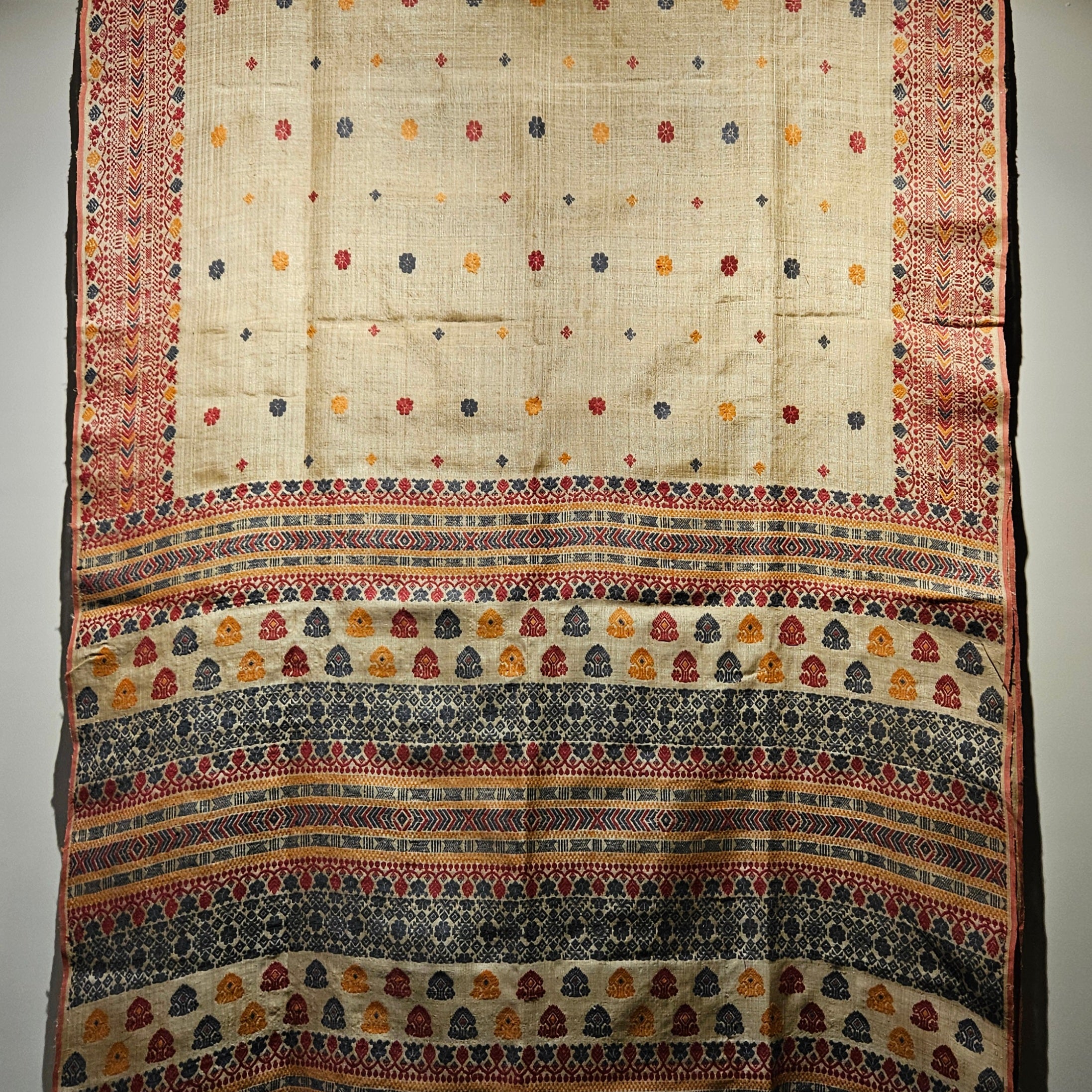 Heirloom Pure Assam Muga Saree with Natural Dyed Eri Extra Weft