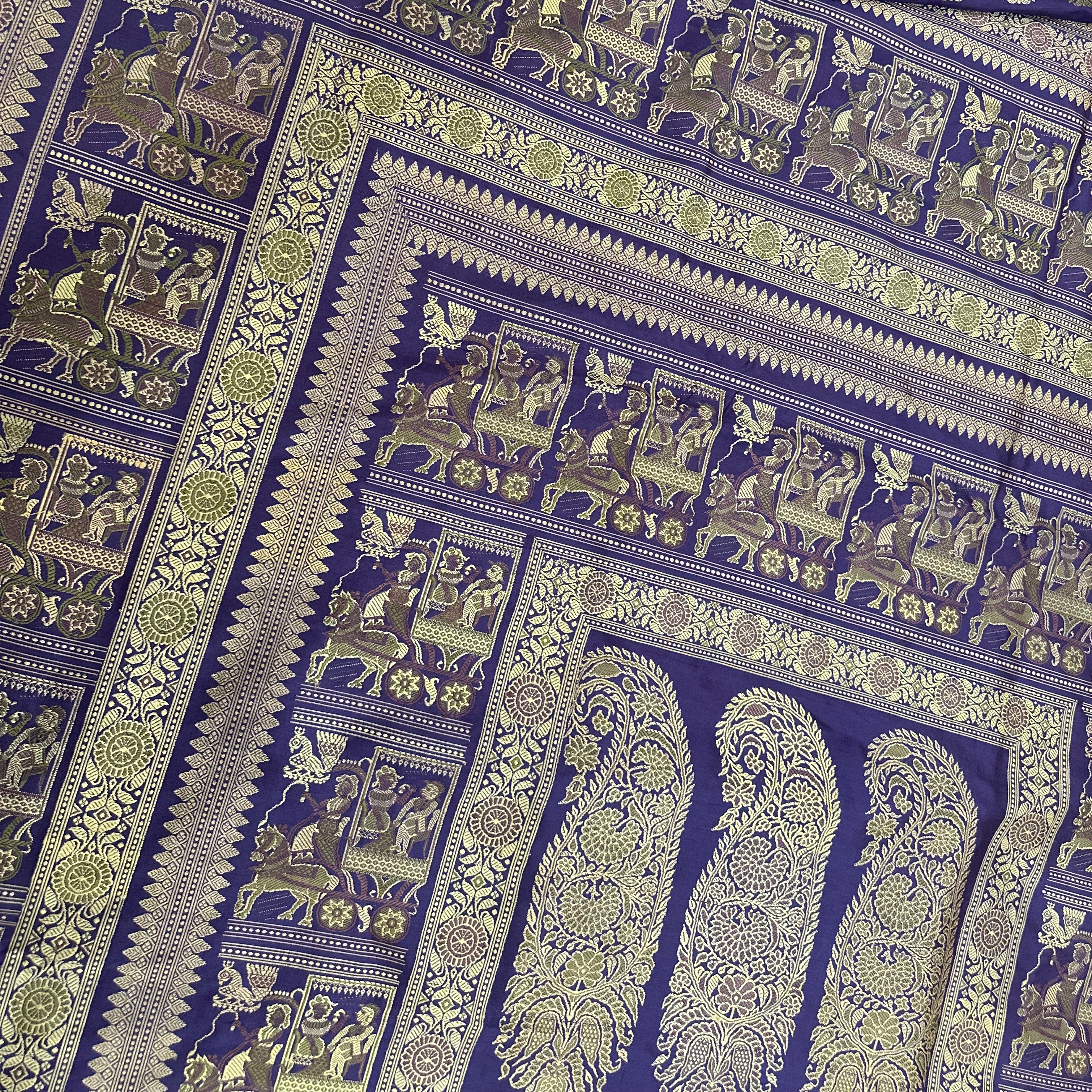 Purple Grand Palla Baluchari Saree