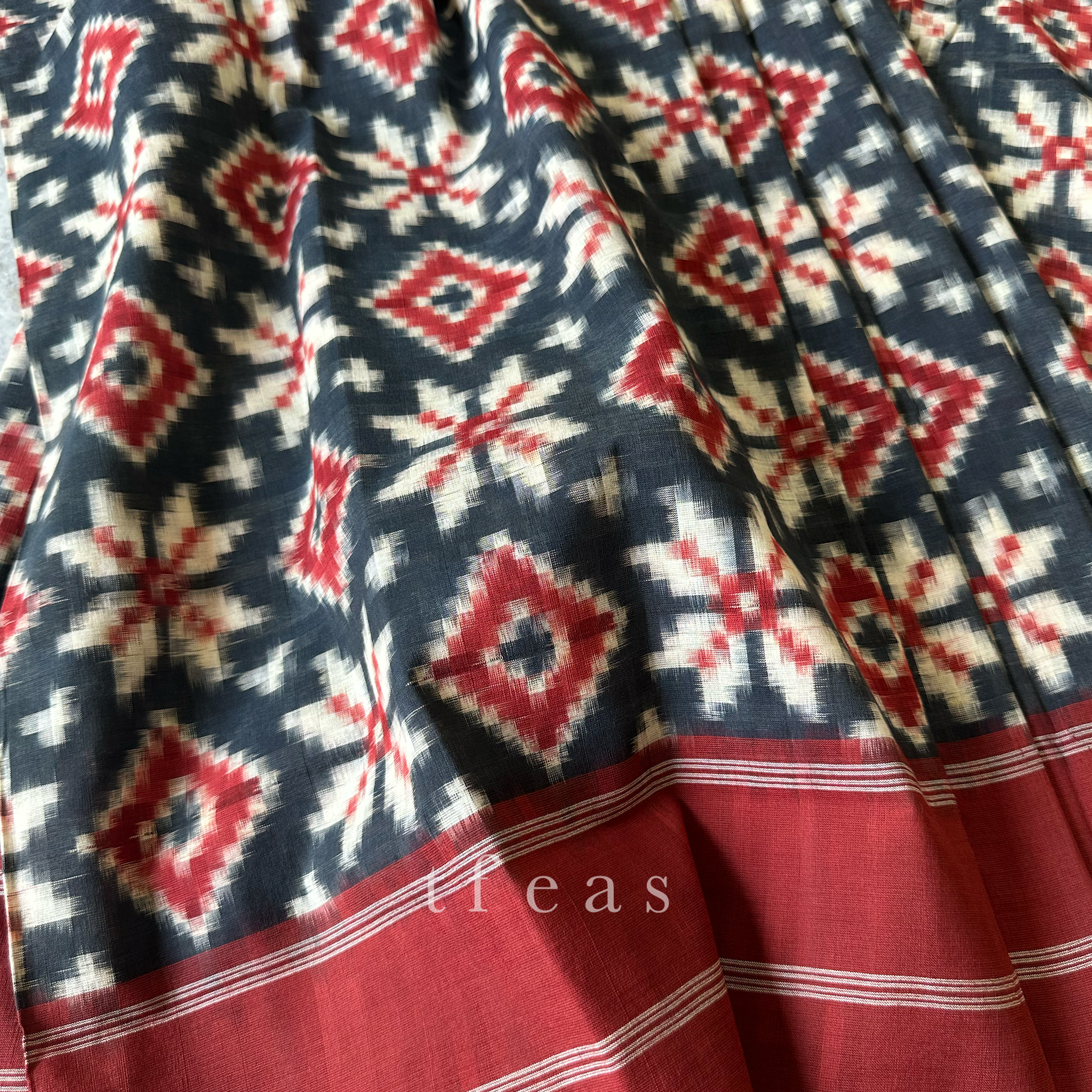 Black and Red Double Ikat