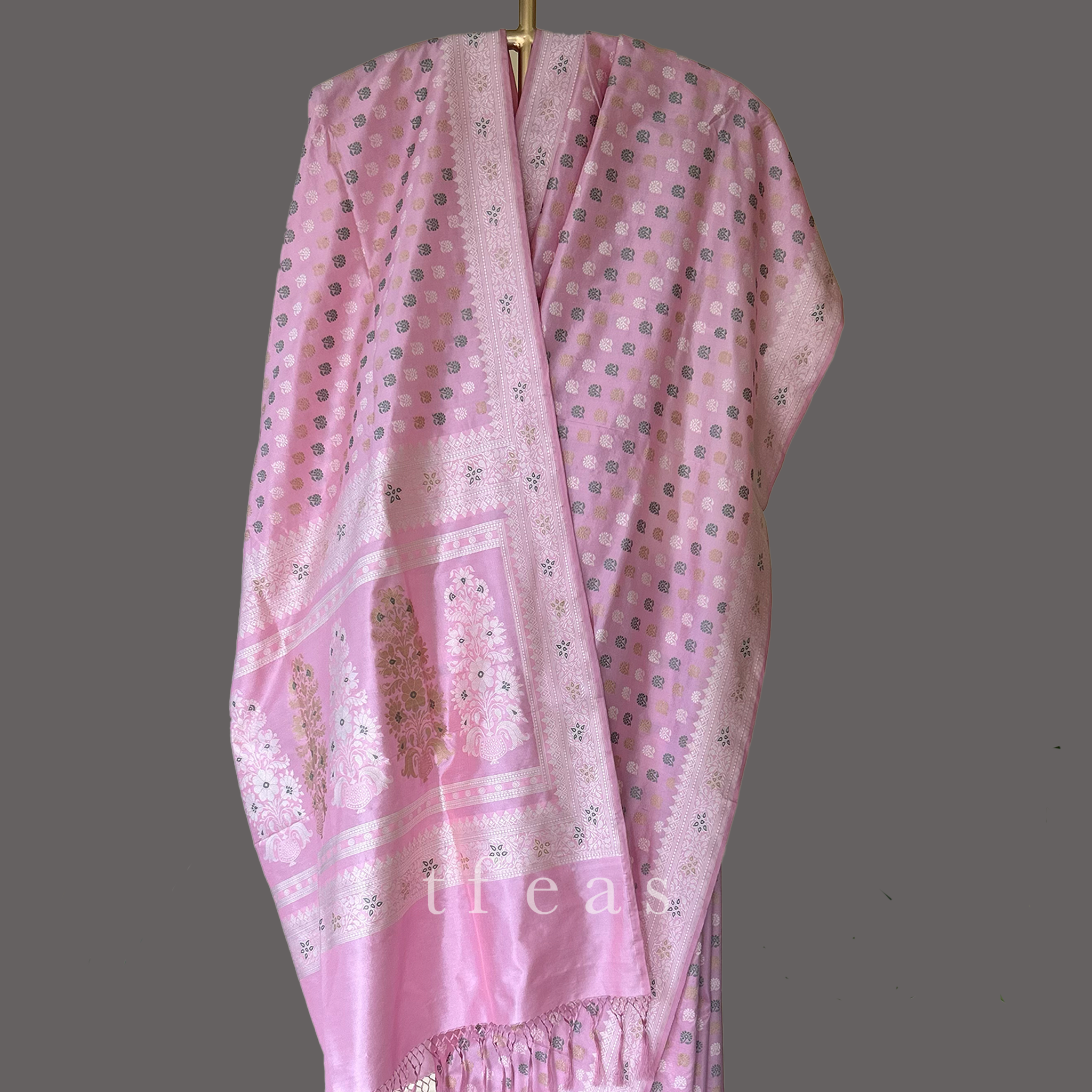 Light Pink Revival Baluchari Saree