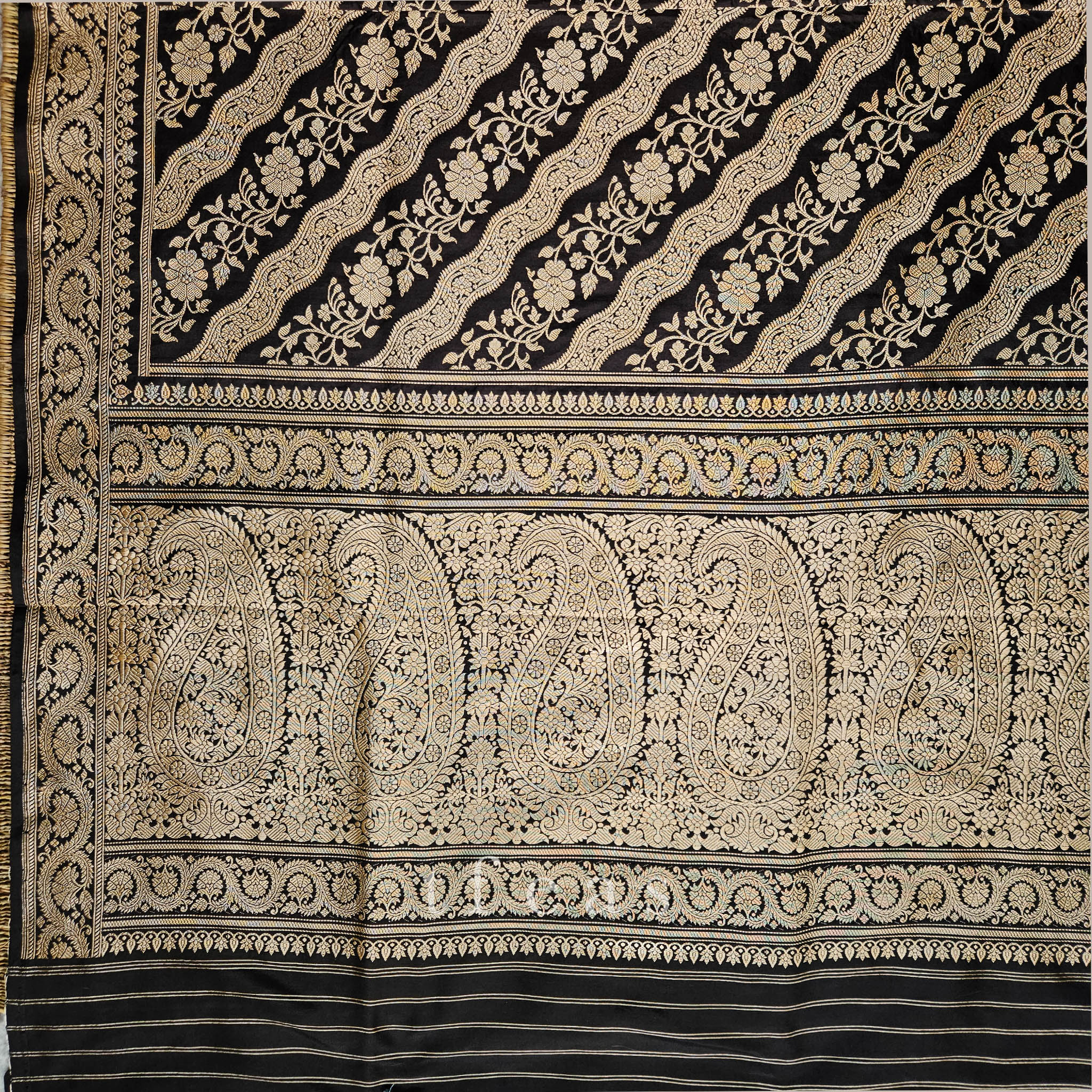 Black Ada Khadwa Benarasi Saree