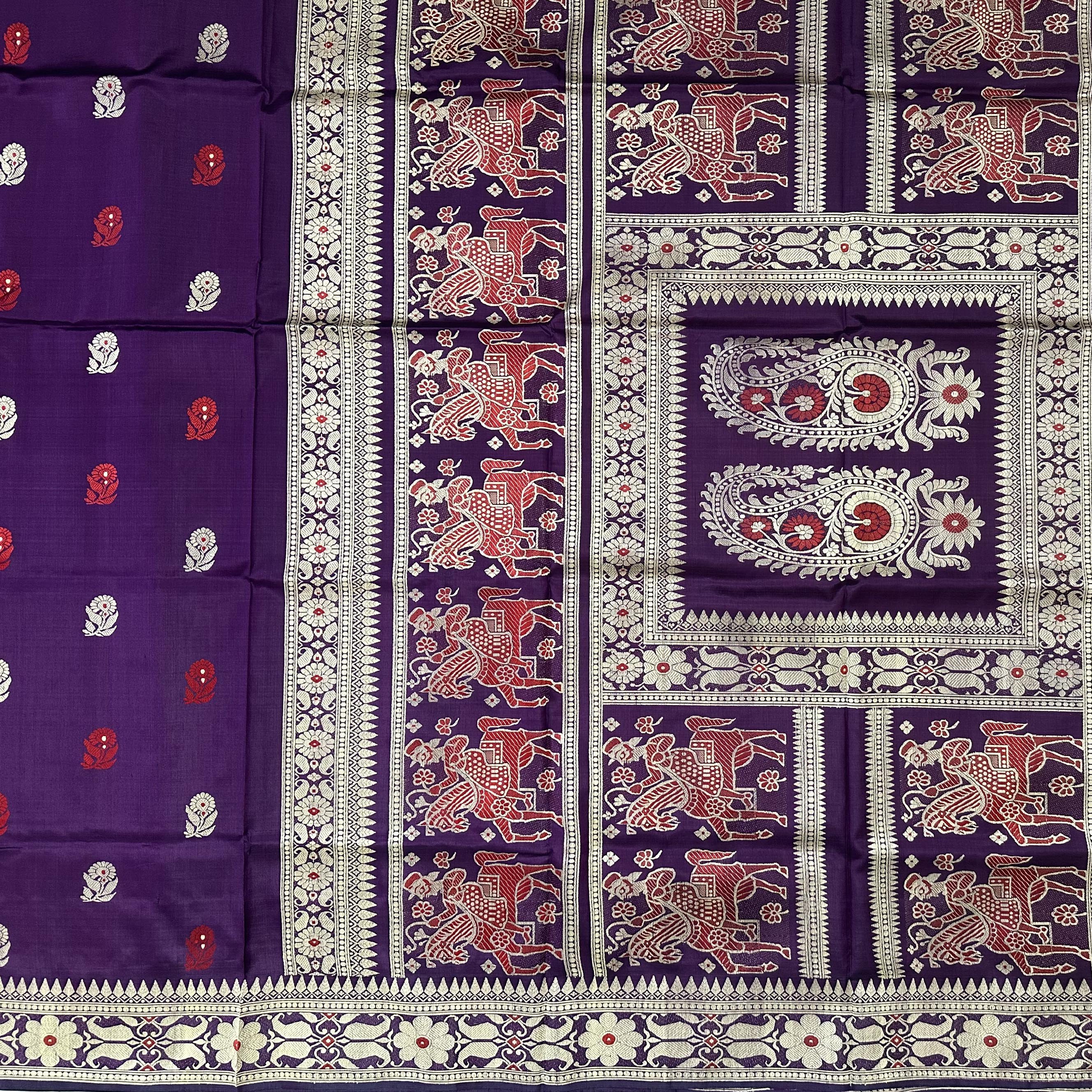 Purple Revival Baluchari from Bengal