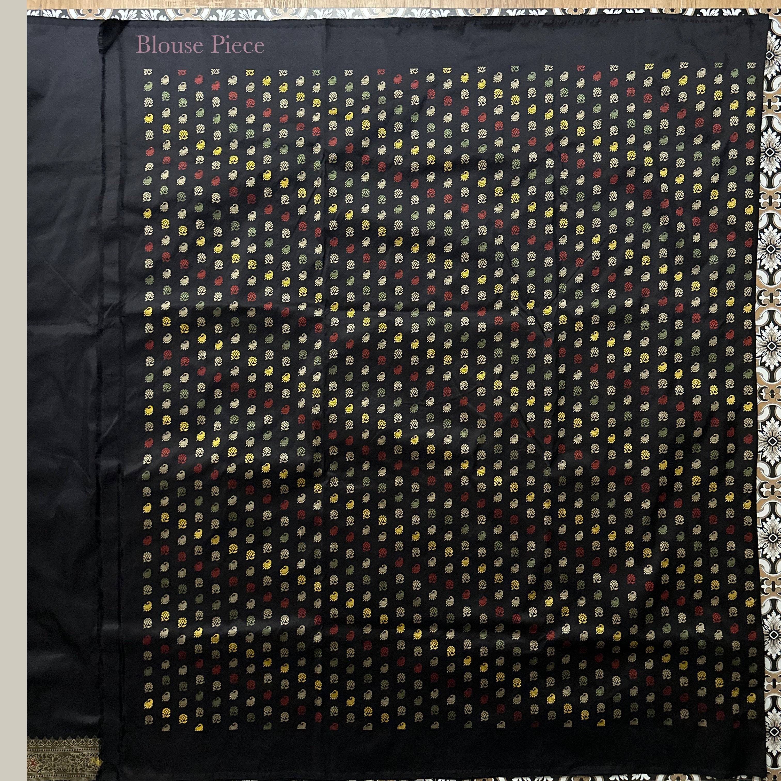Black Revival Baluchari Saree with Paisleys