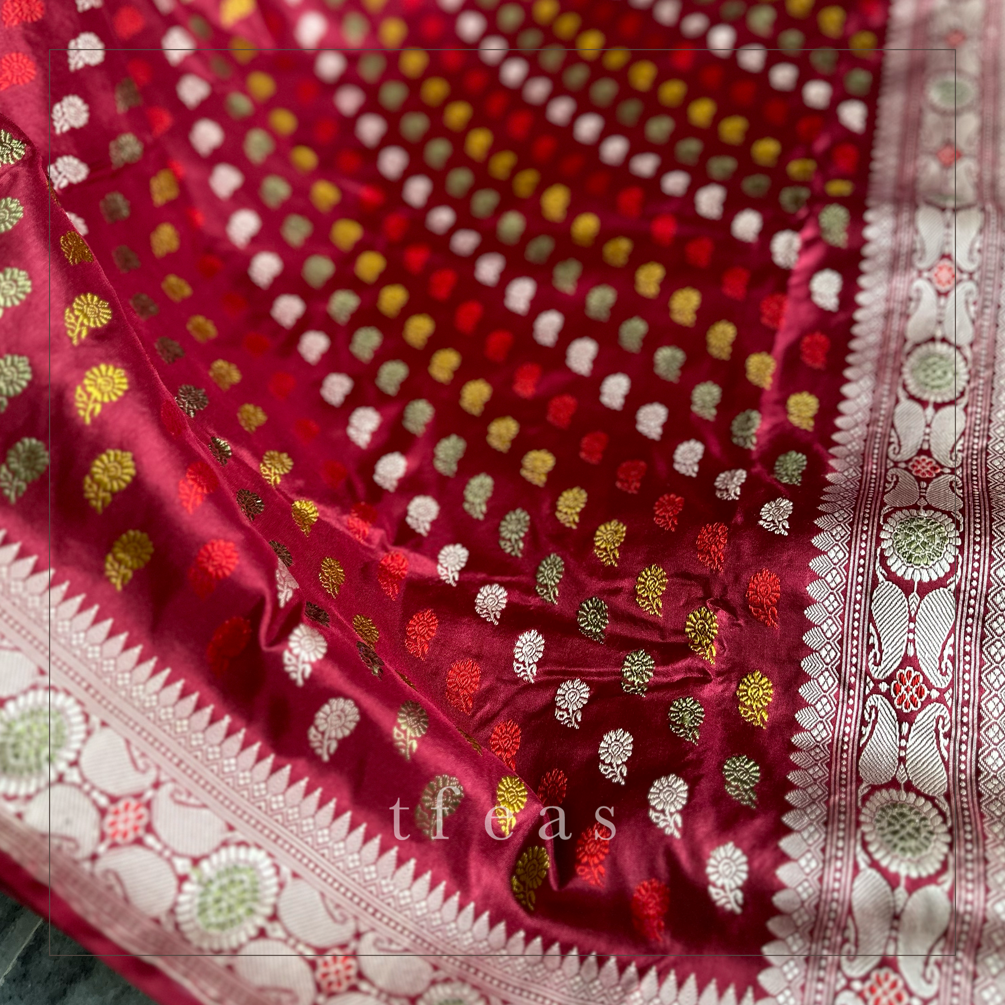 Maroon Butidar Baluchari from Benaras