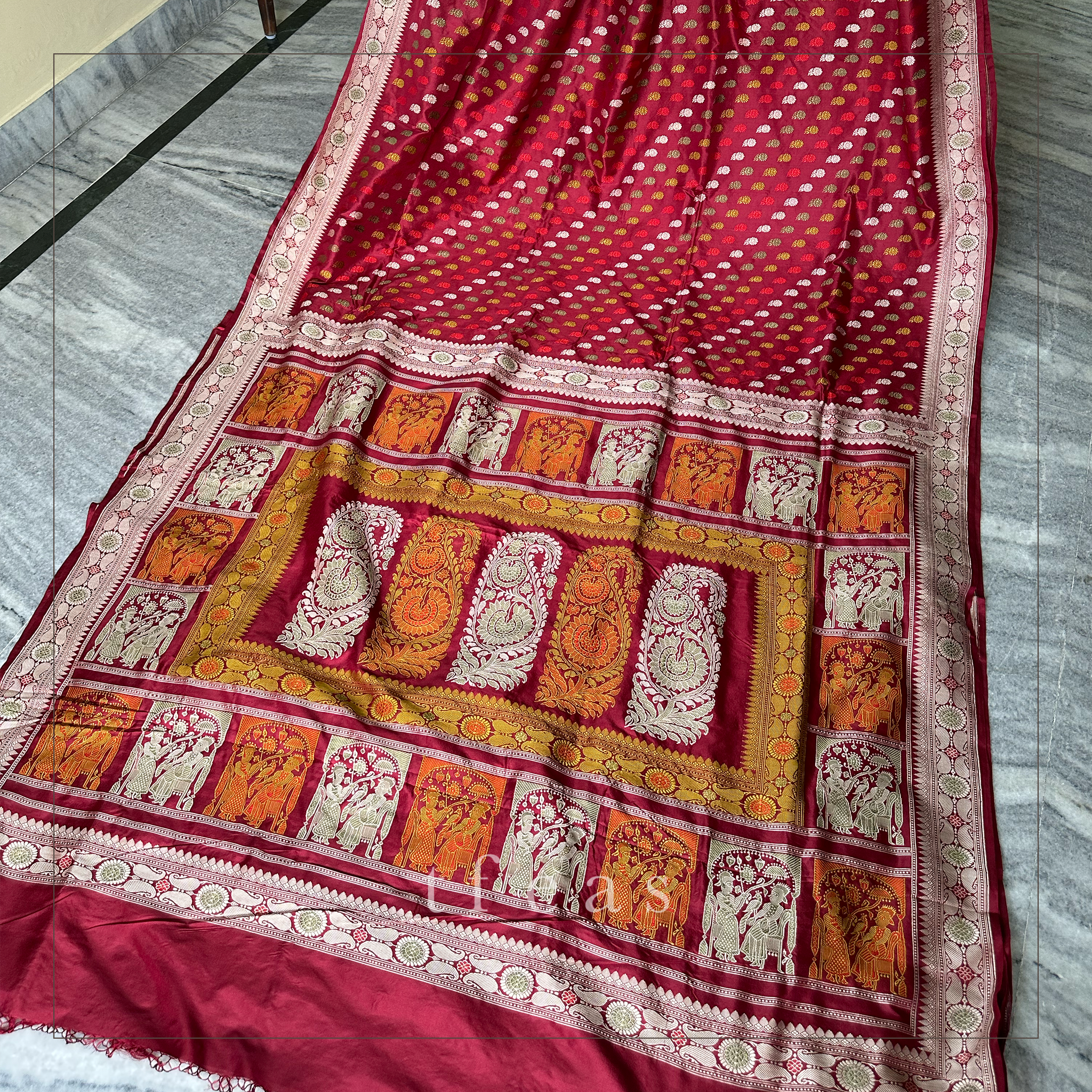 Maroon Butidar Baluchari from Benaras