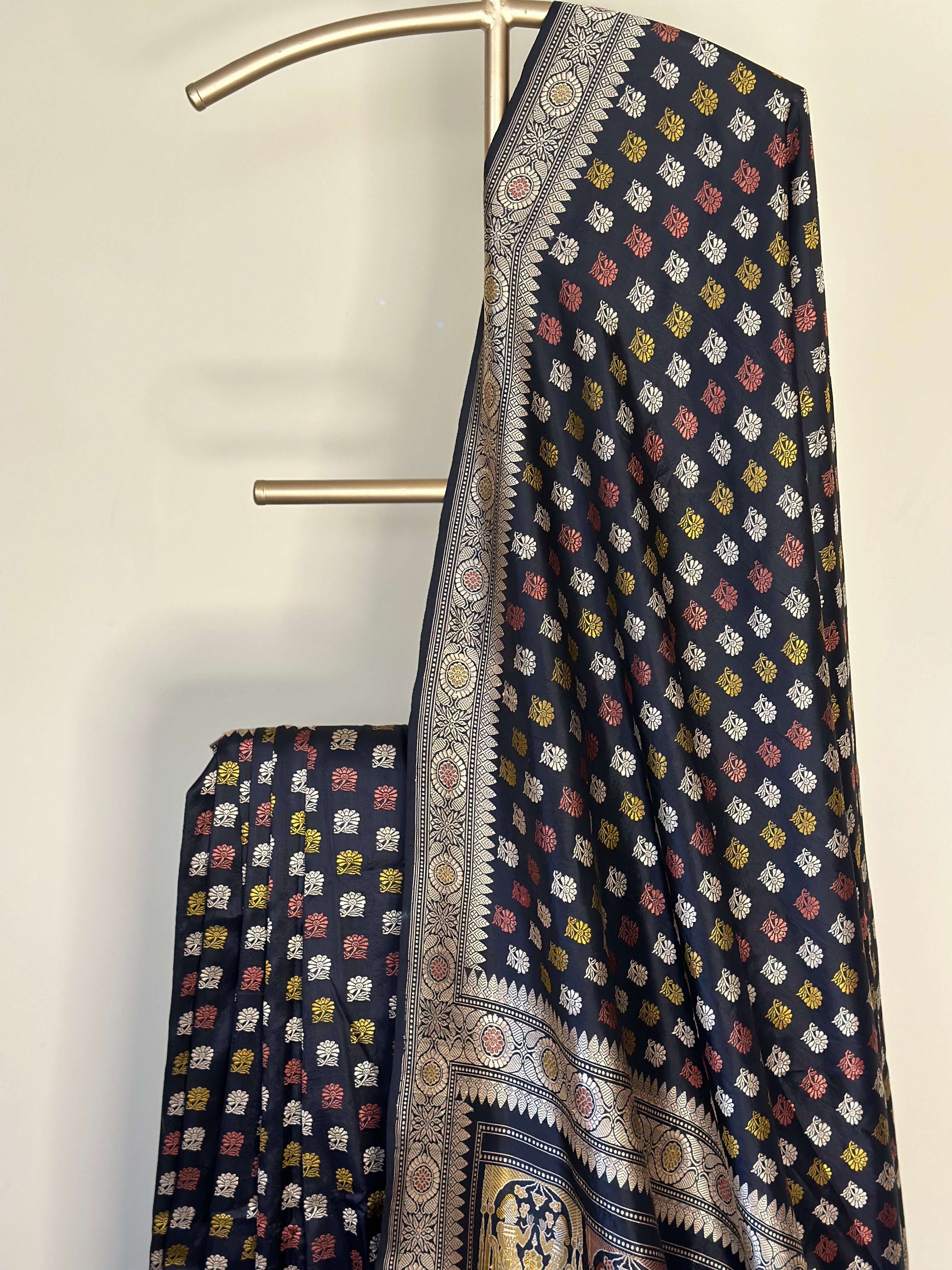 Black Revival Baluchari Saree