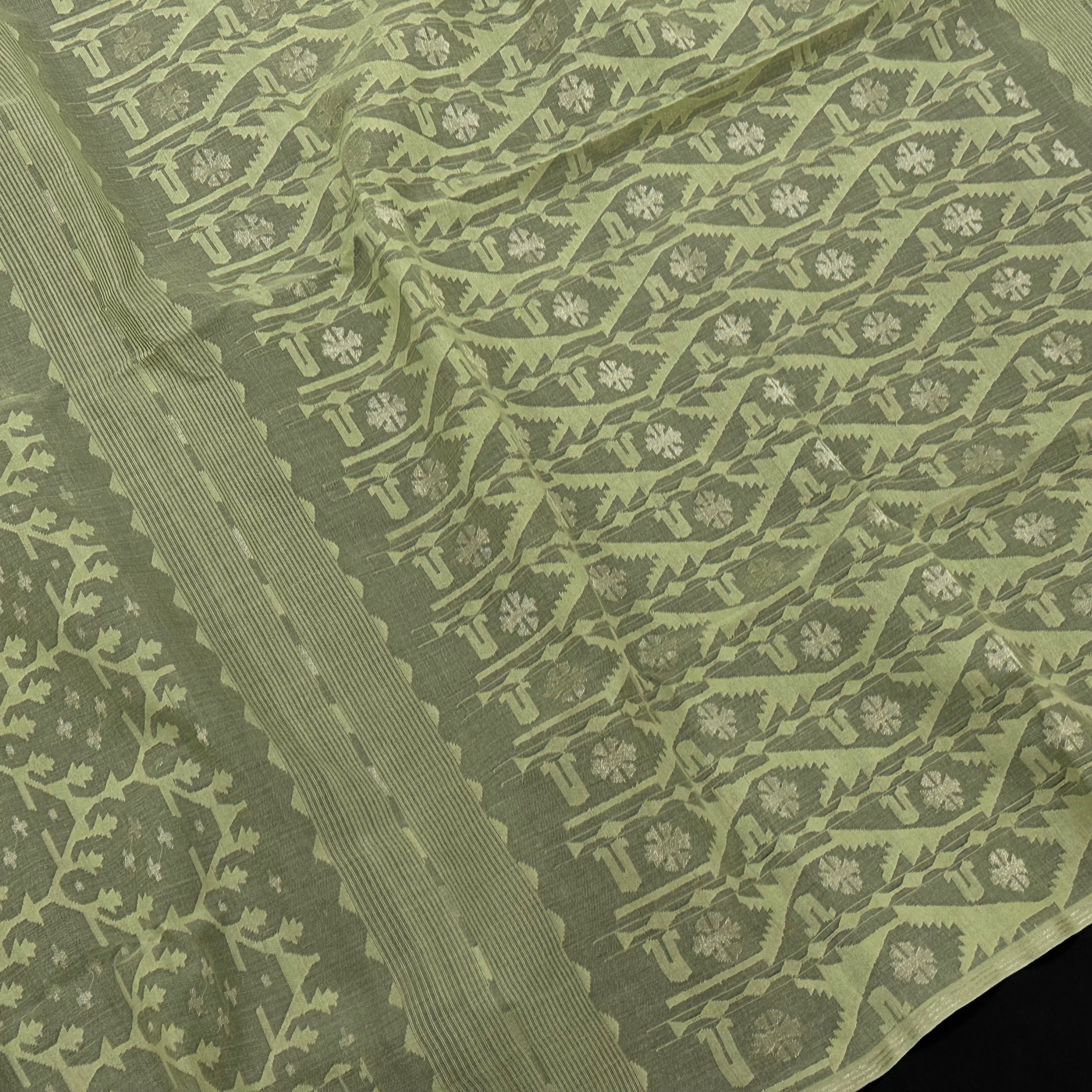 Pastel Green Dhakai Jamdani