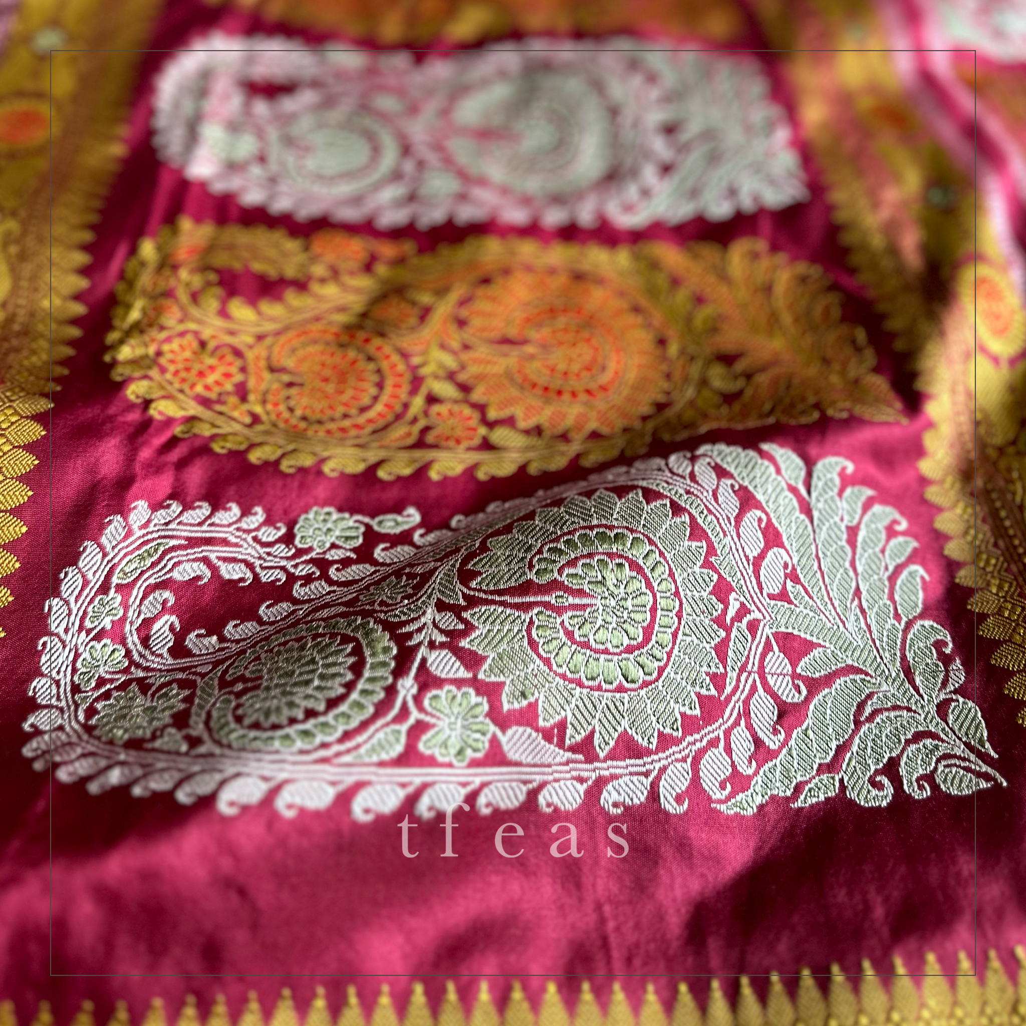 Maroon Butidar Baluchari from Benaras