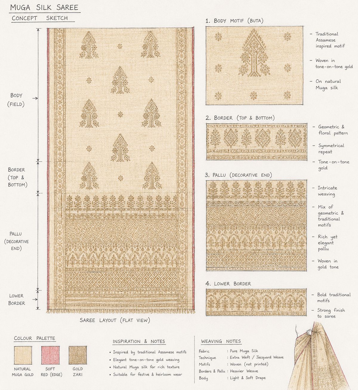 Design your own Heirloom Muga Saree