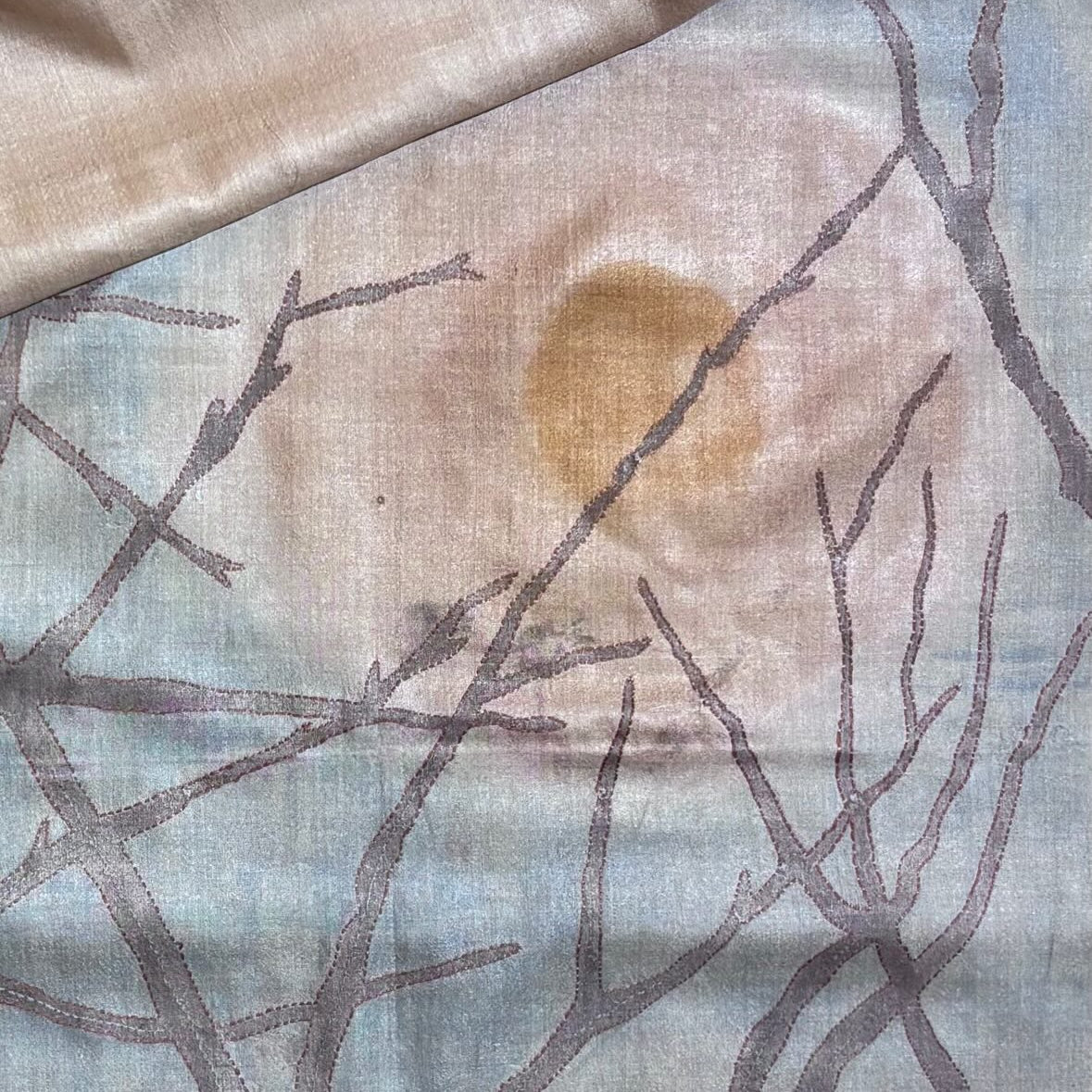 Natural Dyed Handwoven Tussar with Kantha