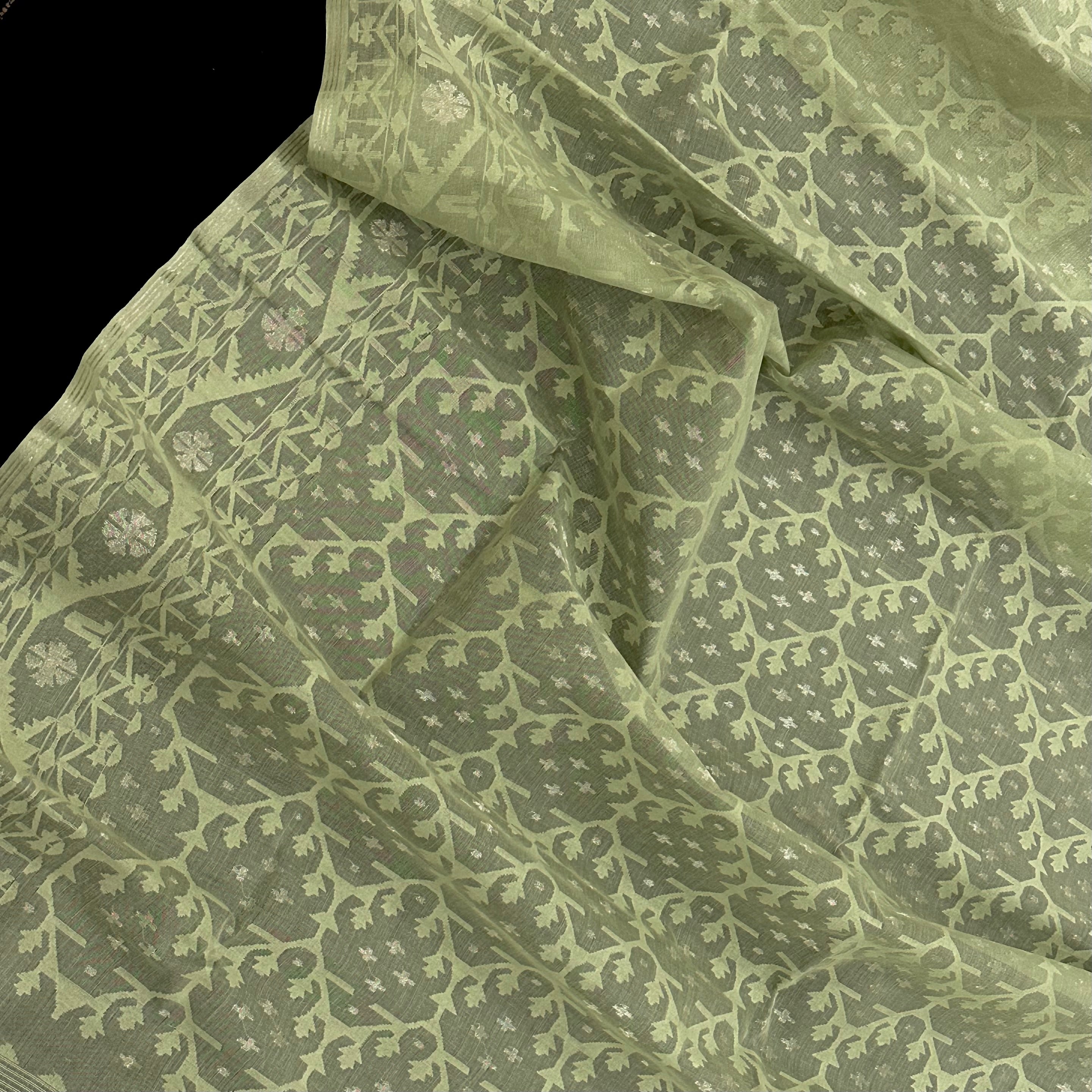 Pastel Green Dhakai Jamdani