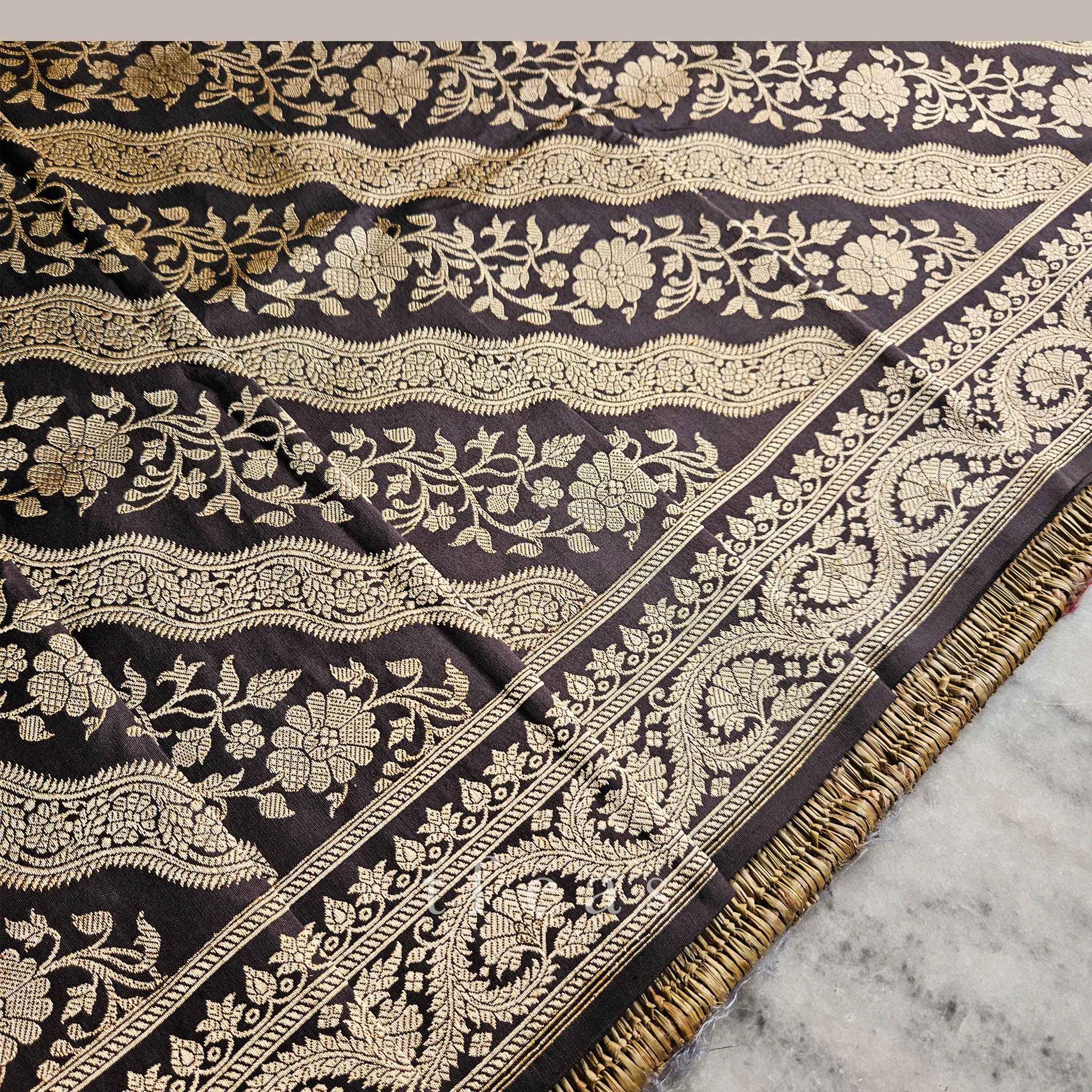 Black Ada Khadwa Benarasi Saree