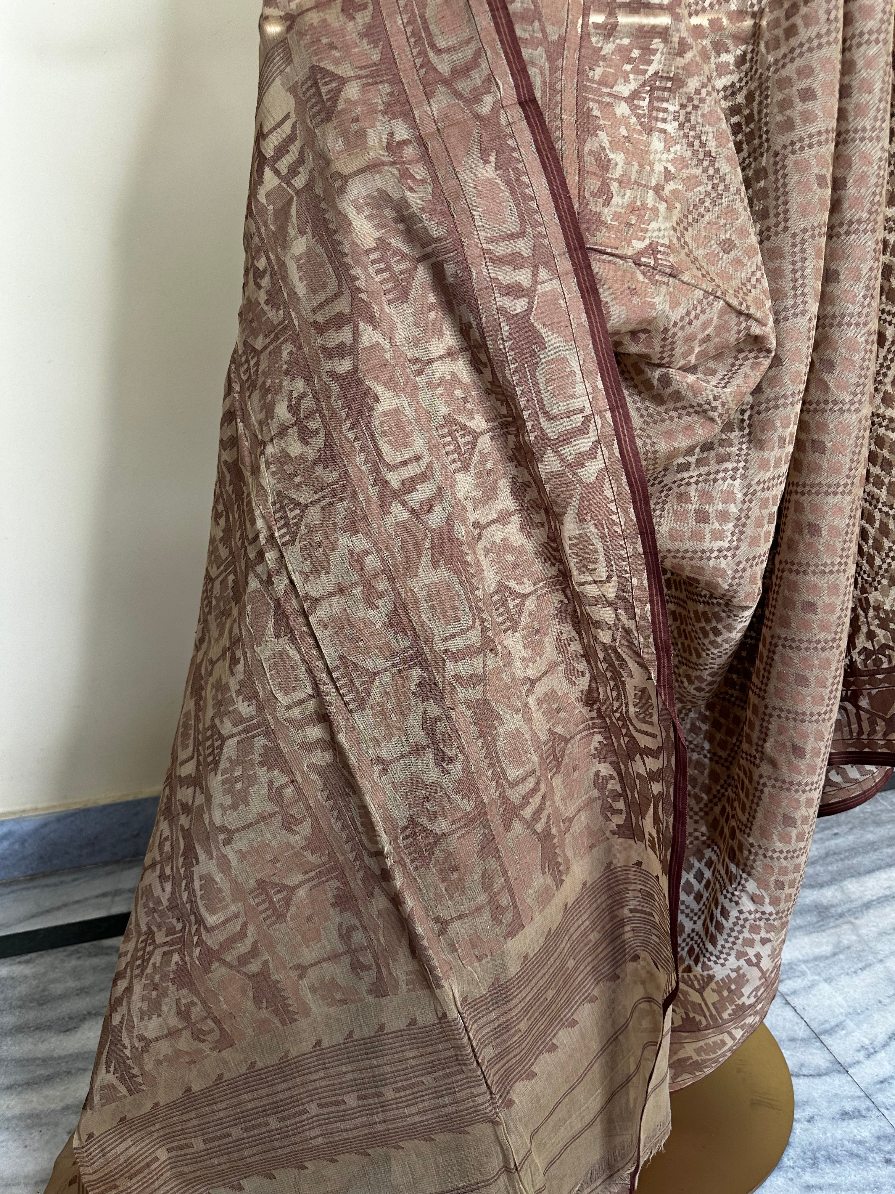 Brown Natural Dyed Dhakai Jamdani