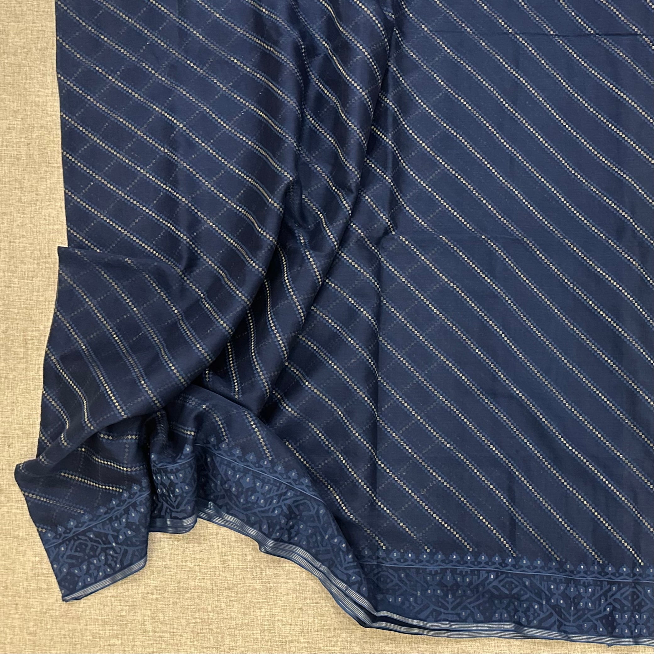 TFEAS Exclusive Indigo Ada 200 Count Dhakai Jamdani