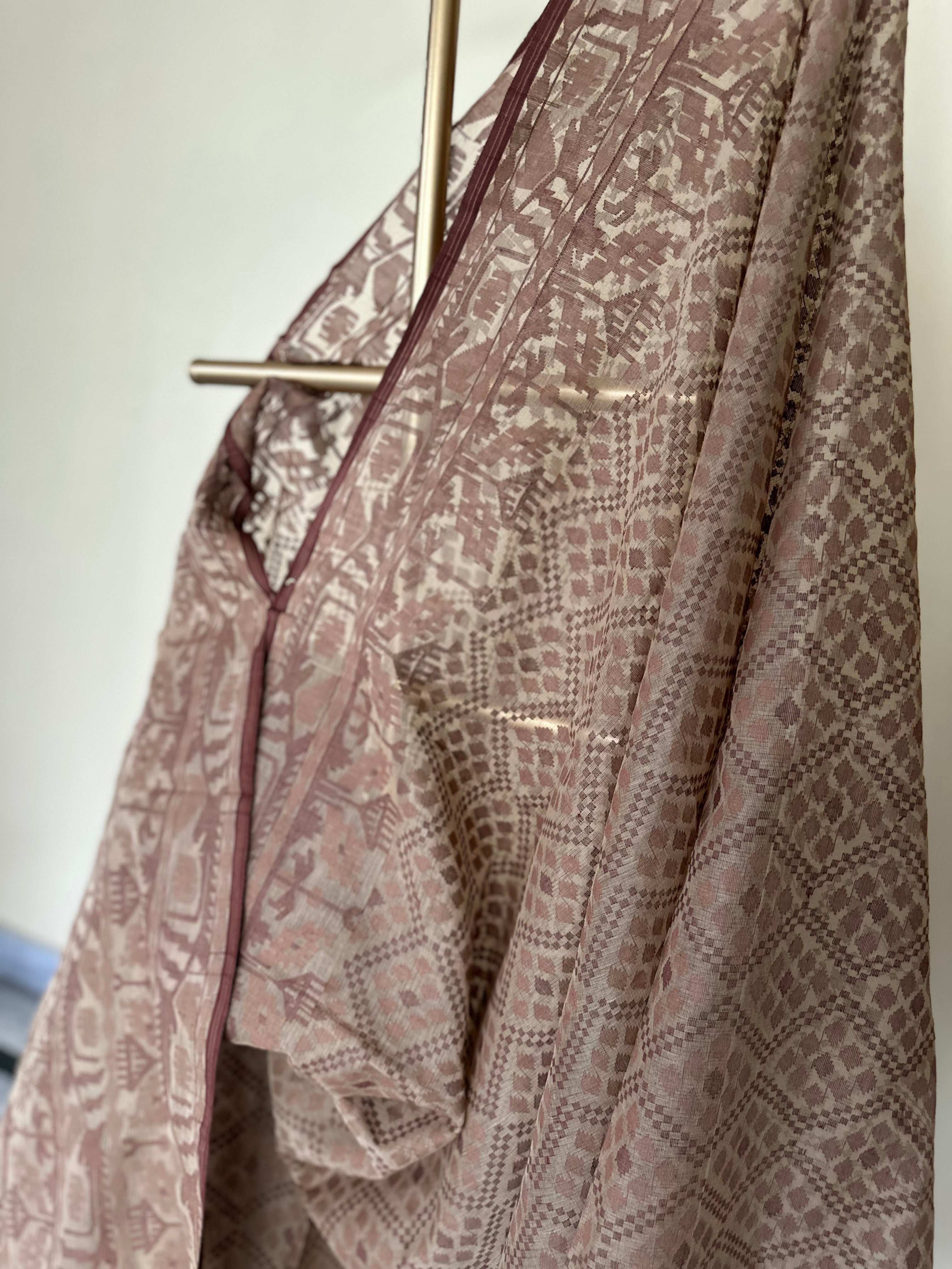 Brown Natural Dyed Dhakai Jamdani