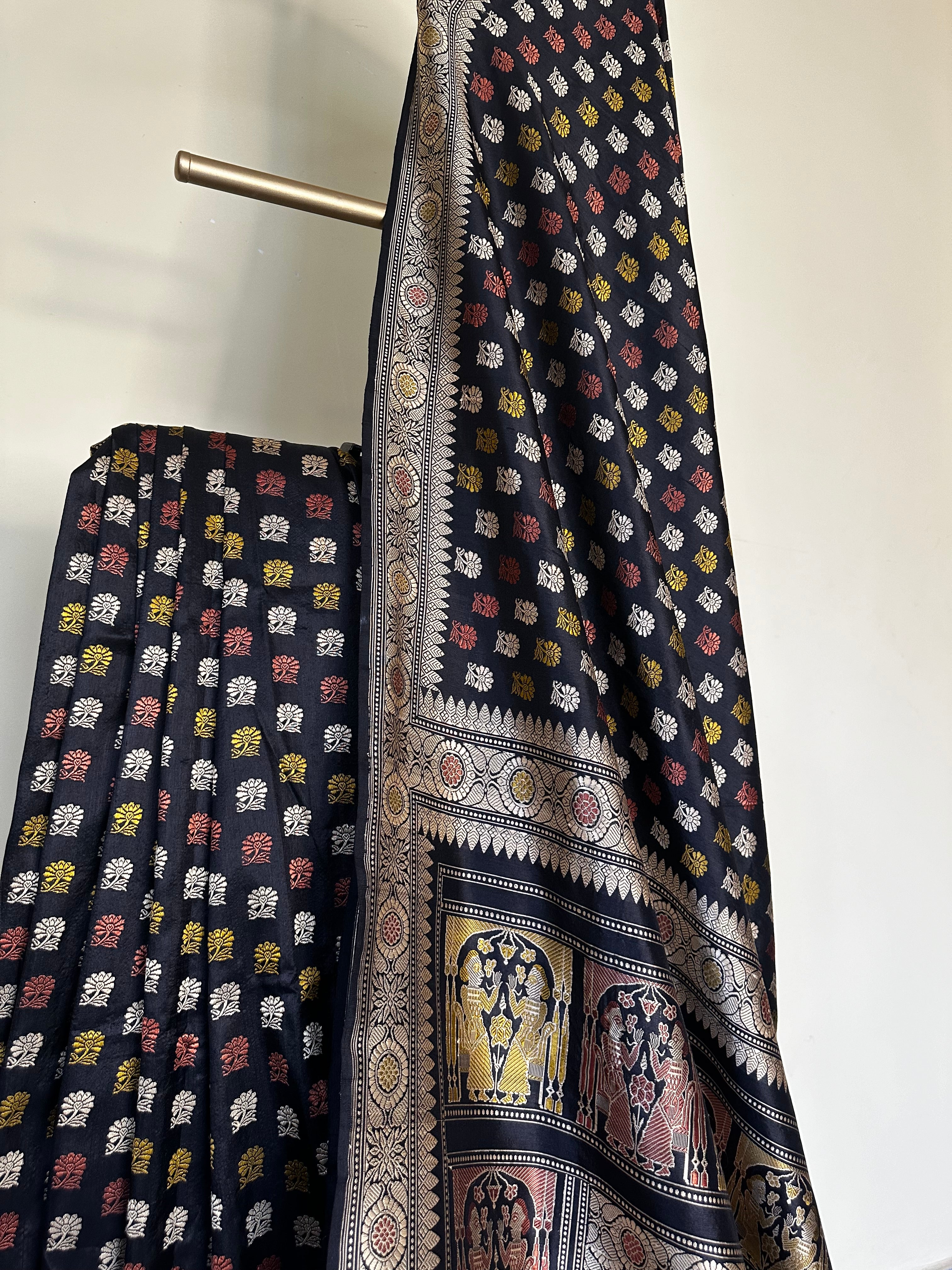 Black Revival Baluchari Saree