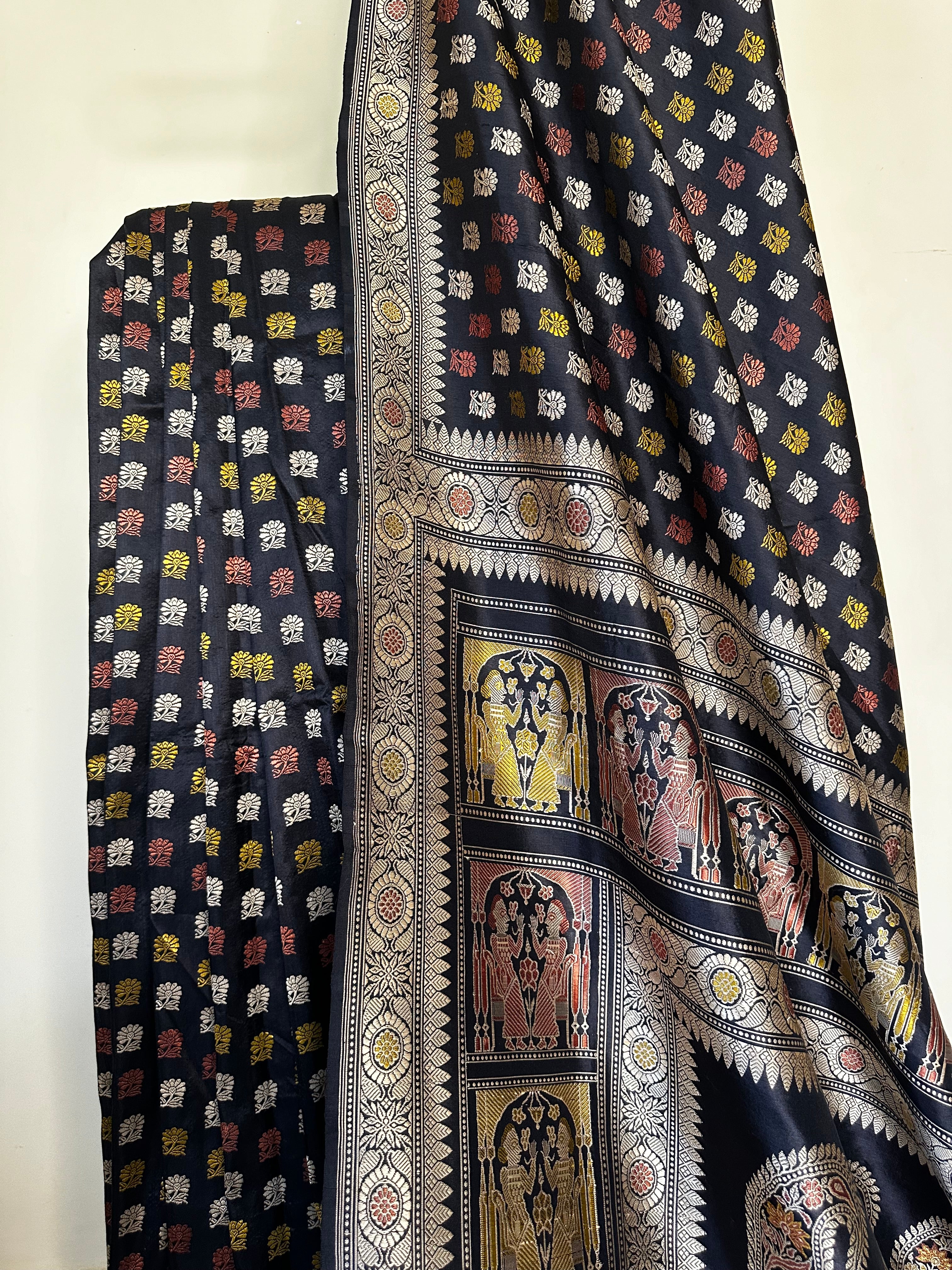 Black Revival Baluchari Saree