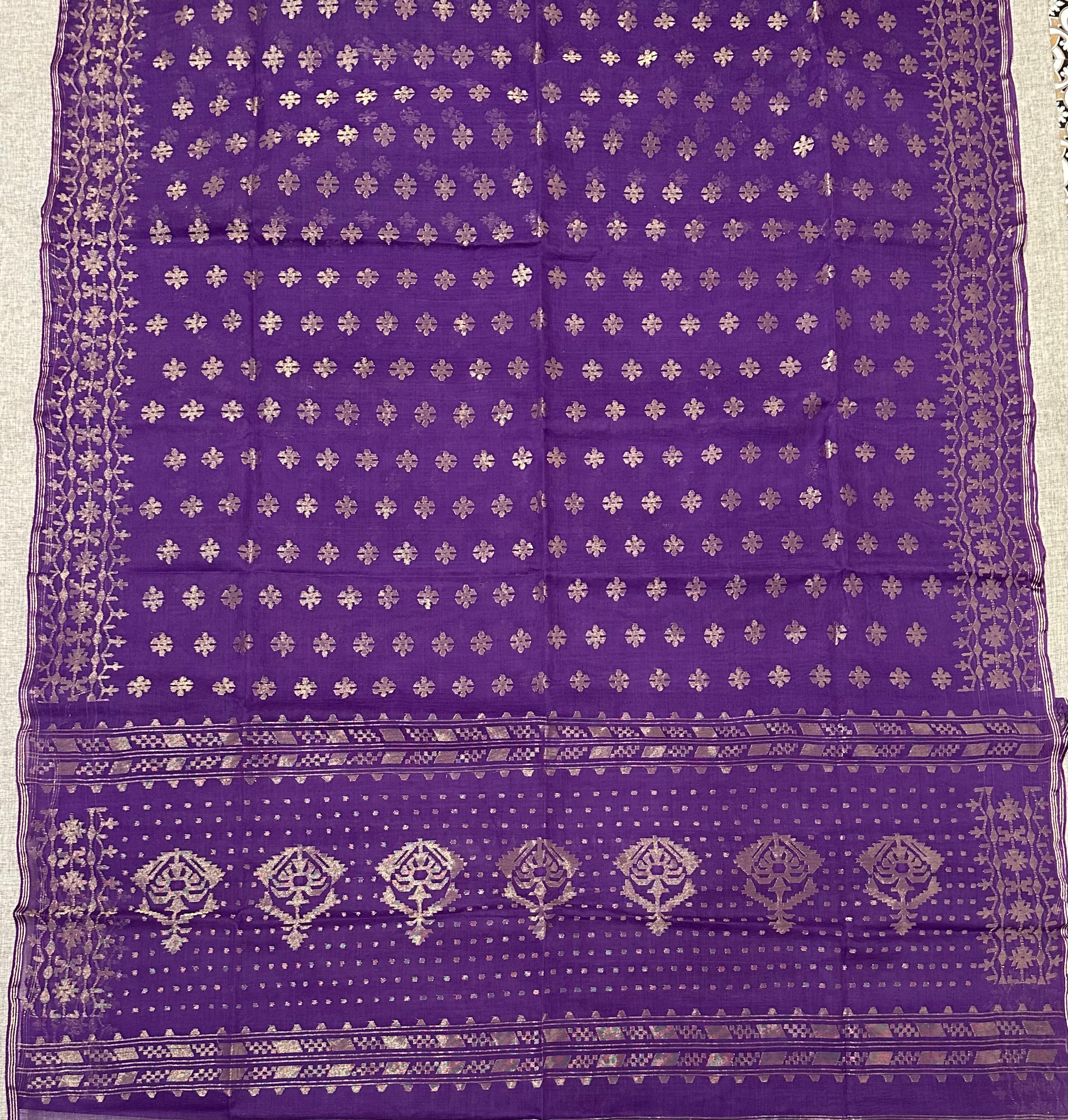 Purple Buti Dhakai Jamdani