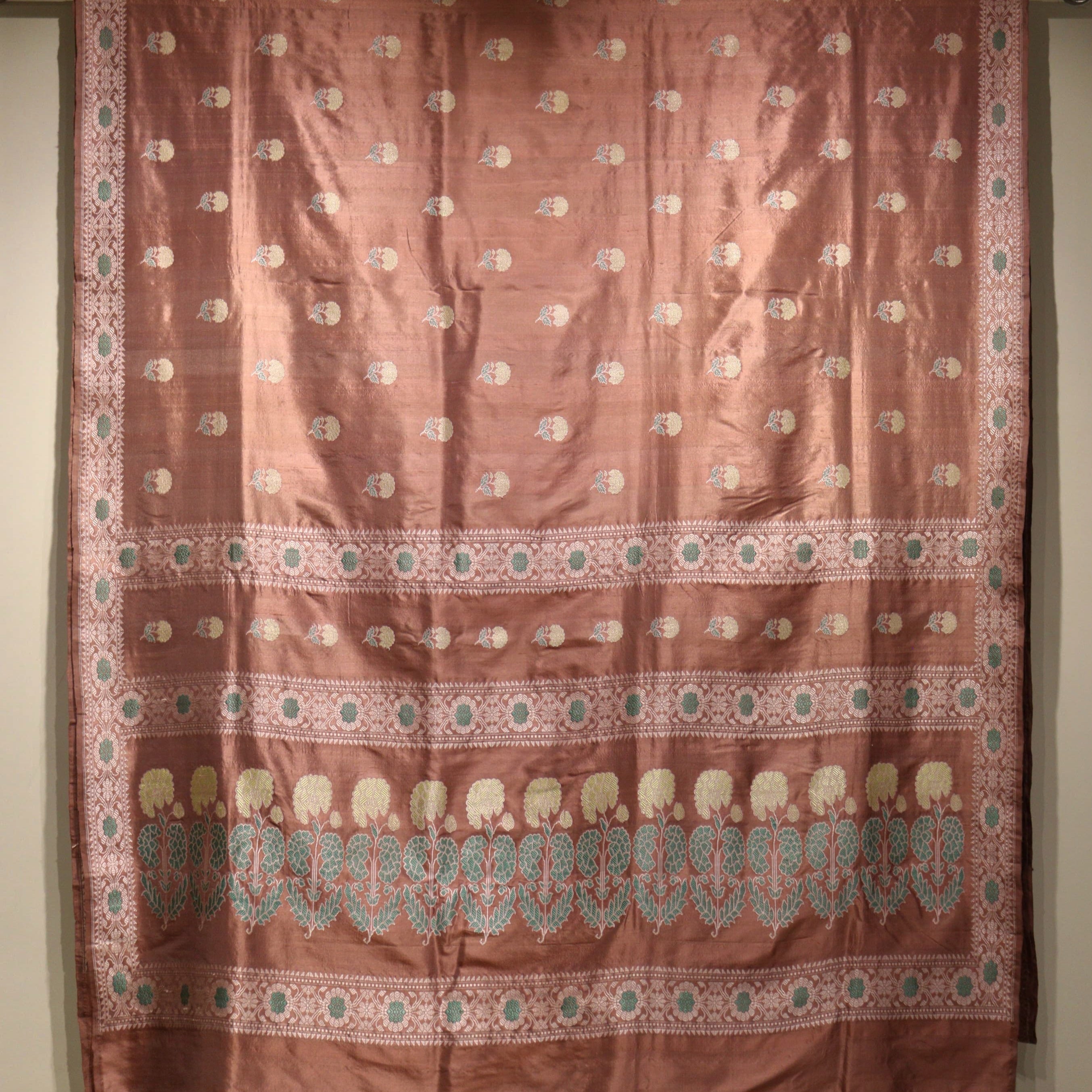 Pink Marigold Revival Baluchari Saree