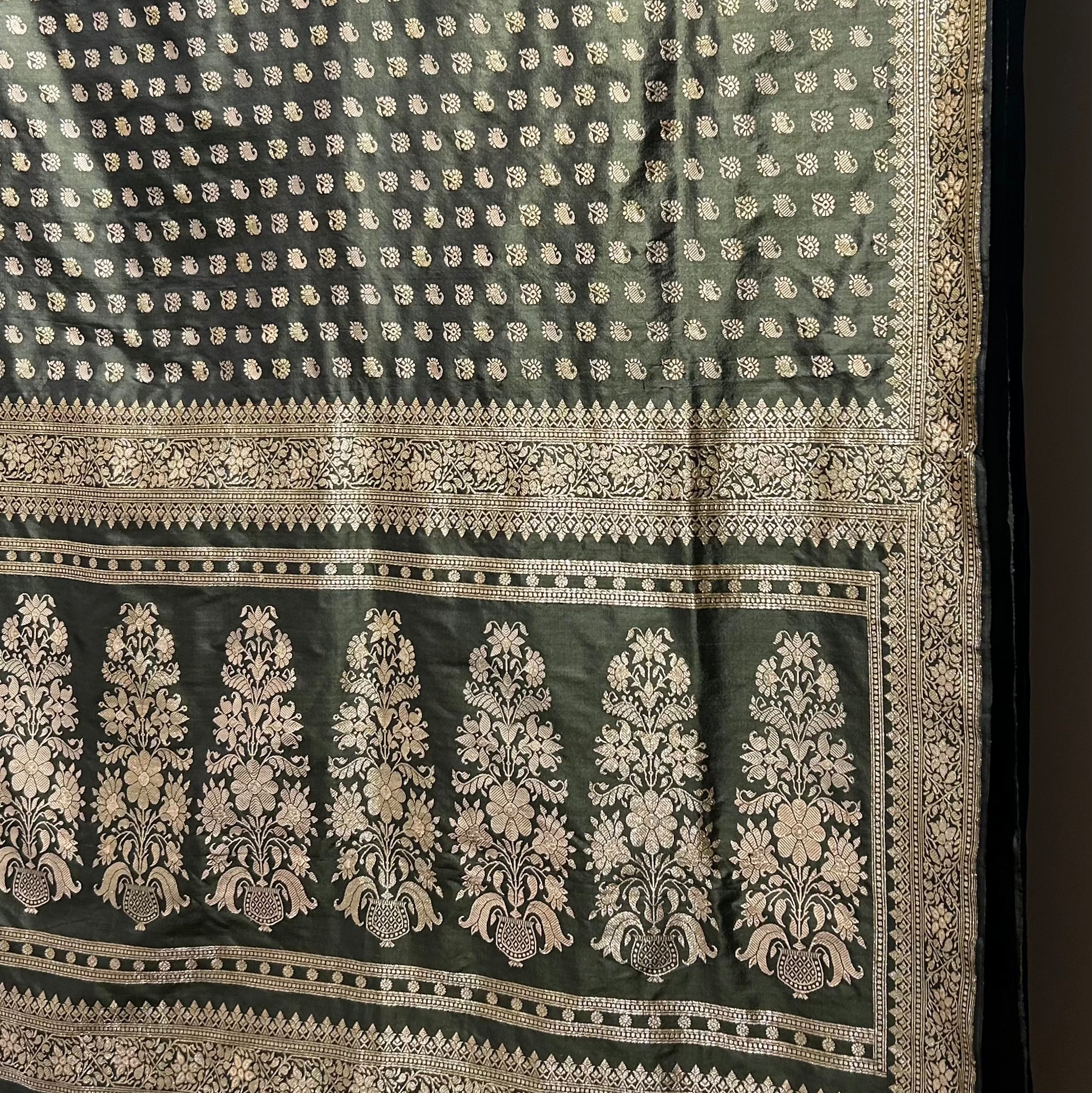 Forest Green Buti Baluchari