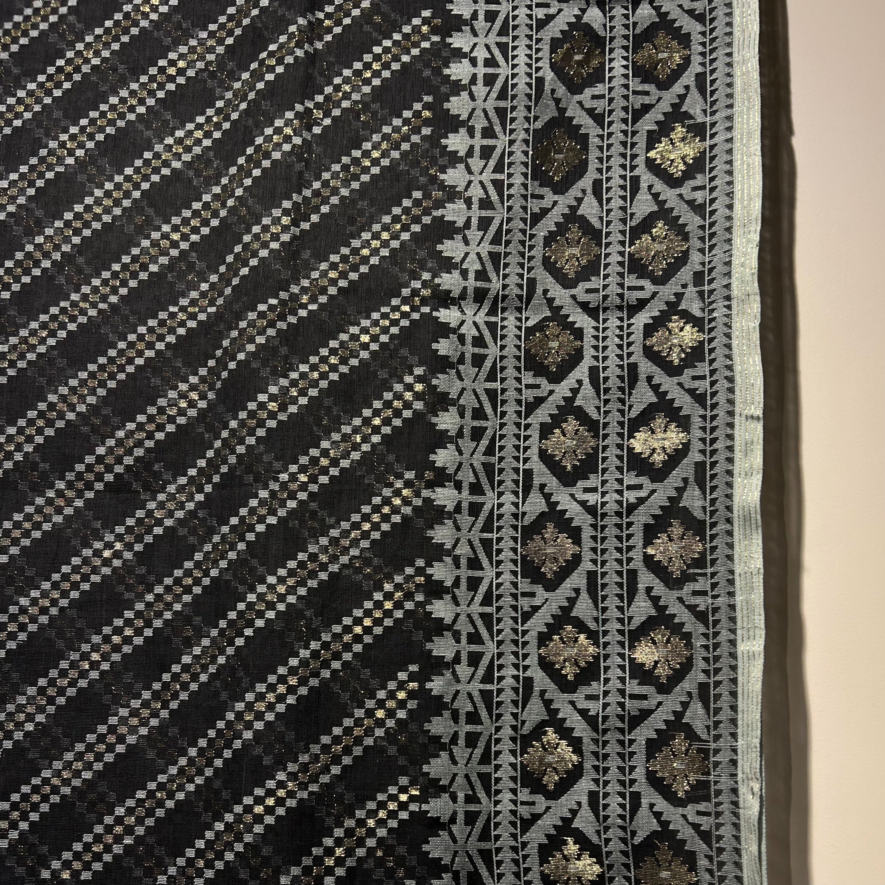 Black Ada Dhakai Jamdani