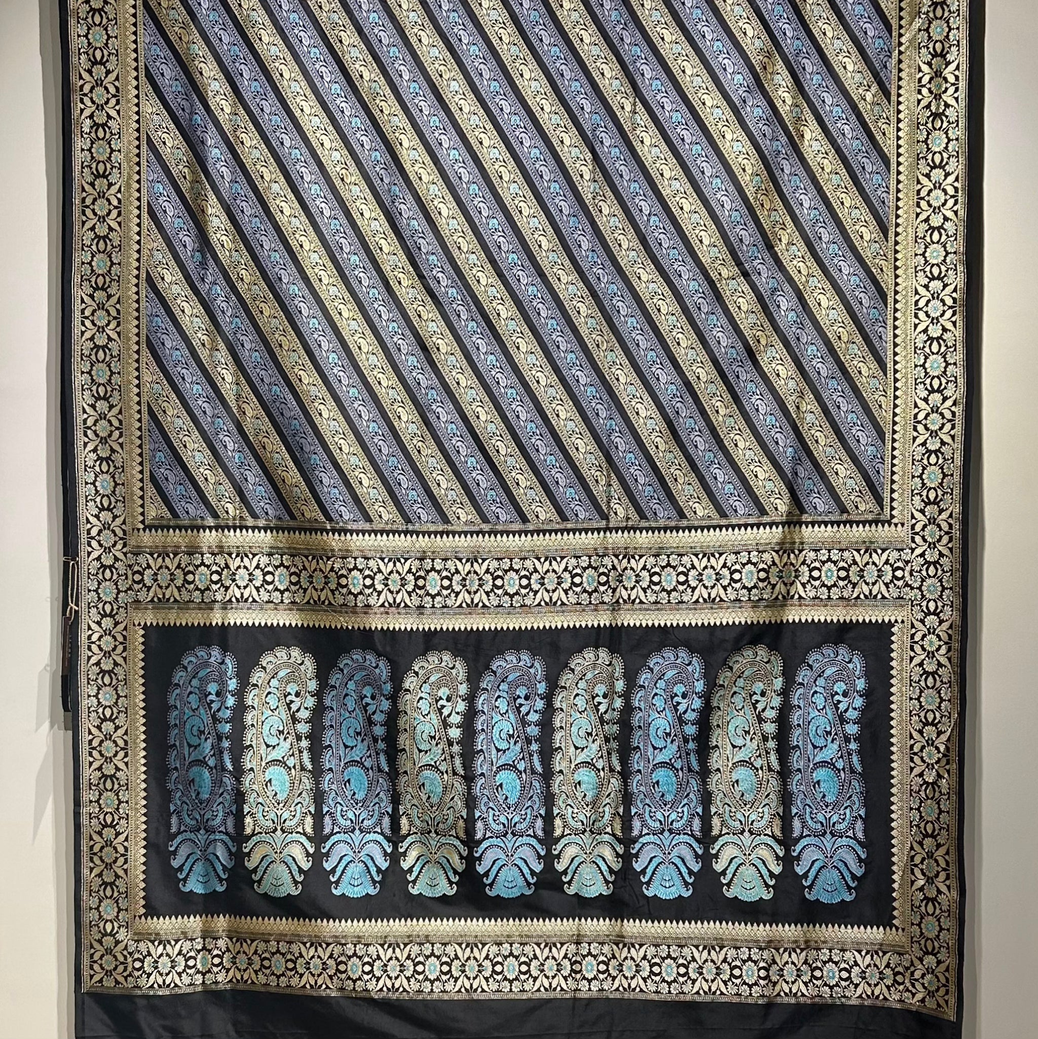 Black  Baluchari with Minakari