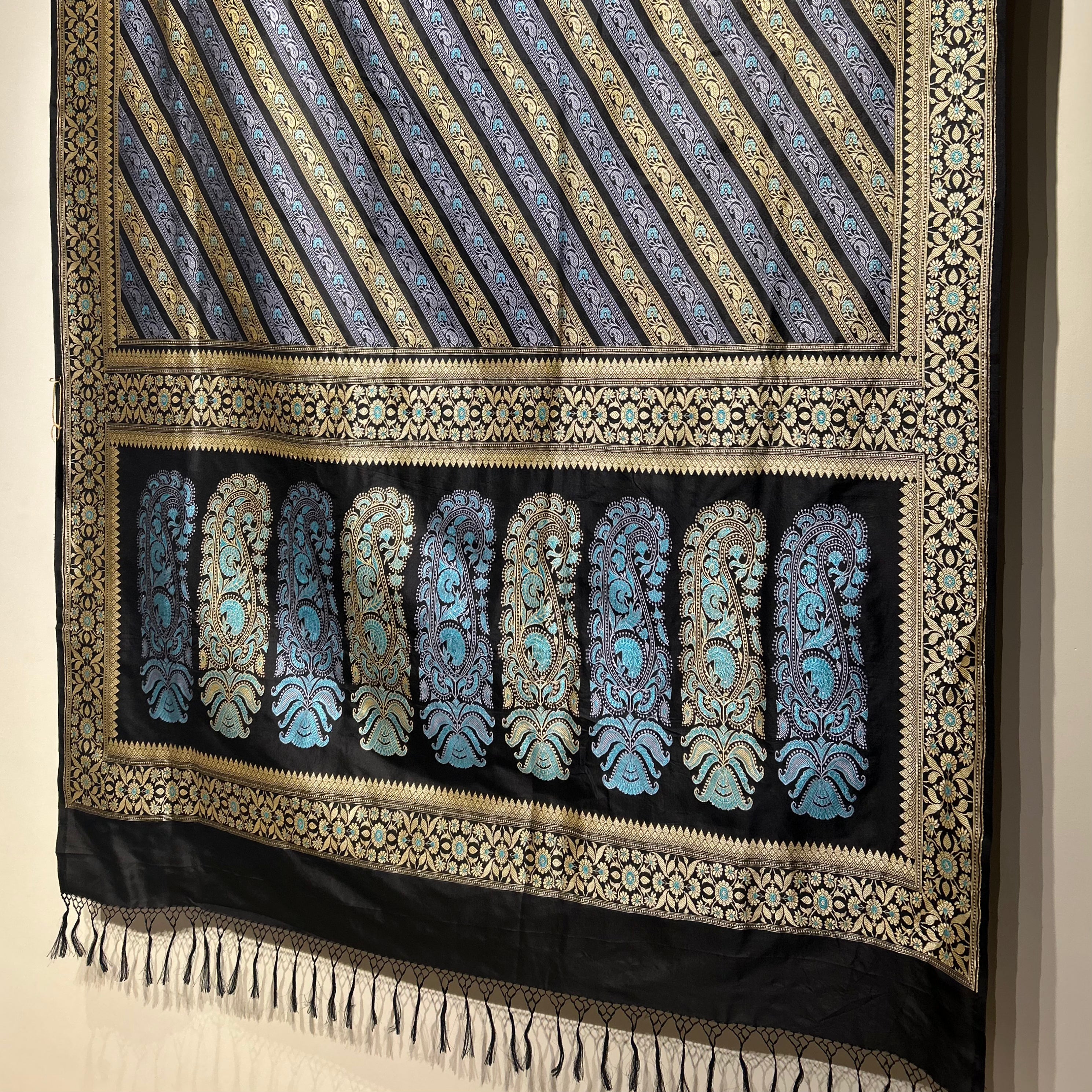 Black  Baluchari with Minakari