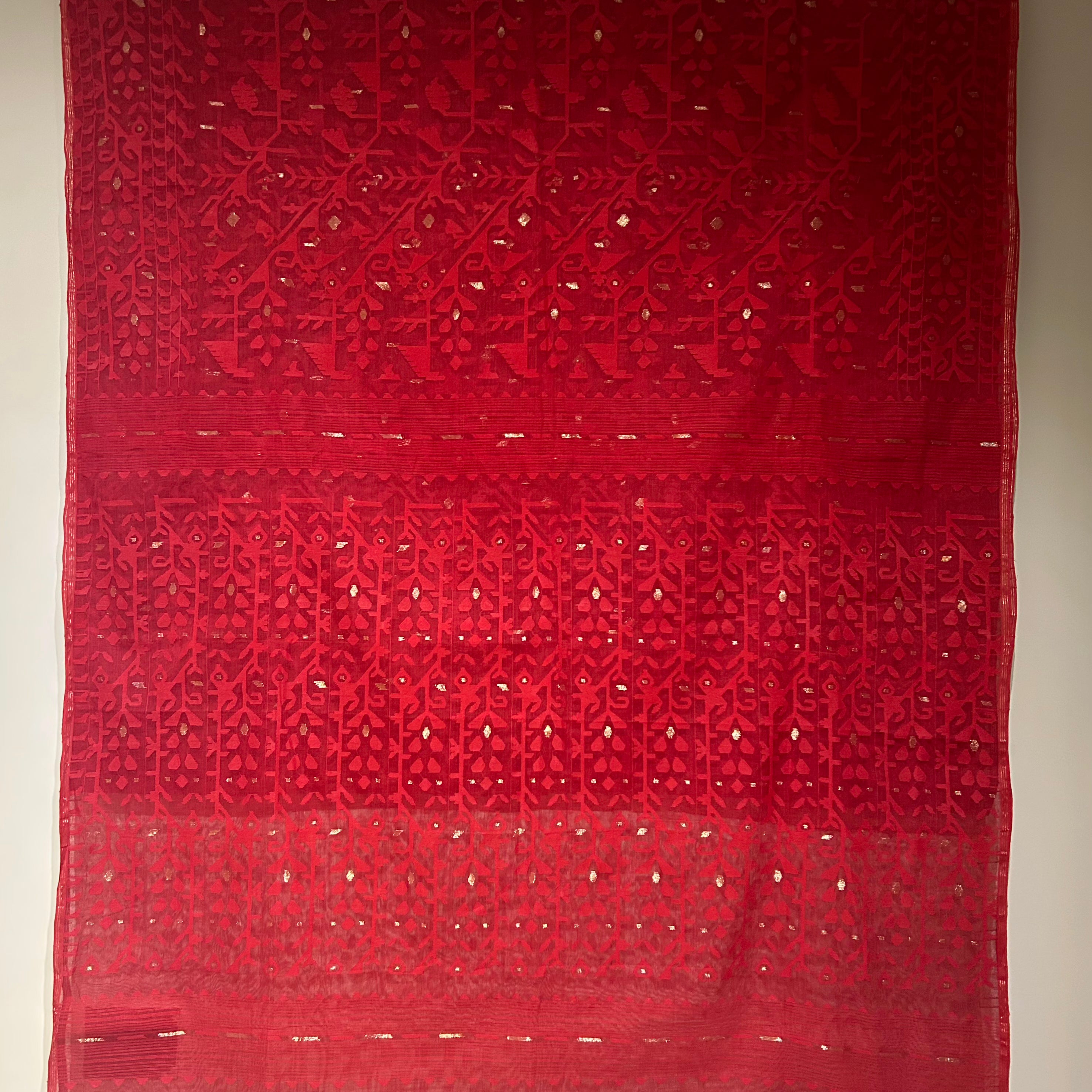 Red Dhakai Jamdani