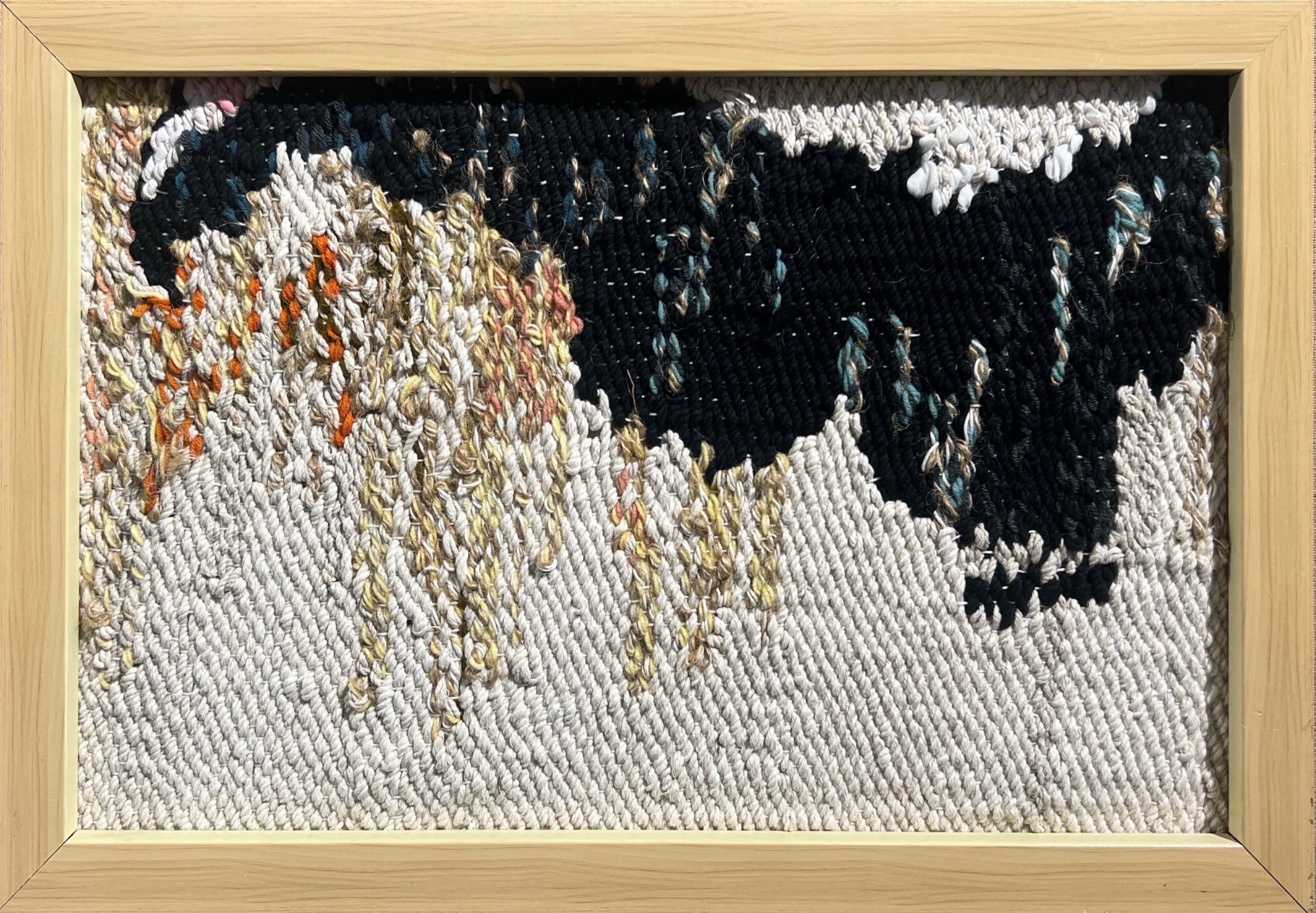 Hand-knotted Abstract in Contrast