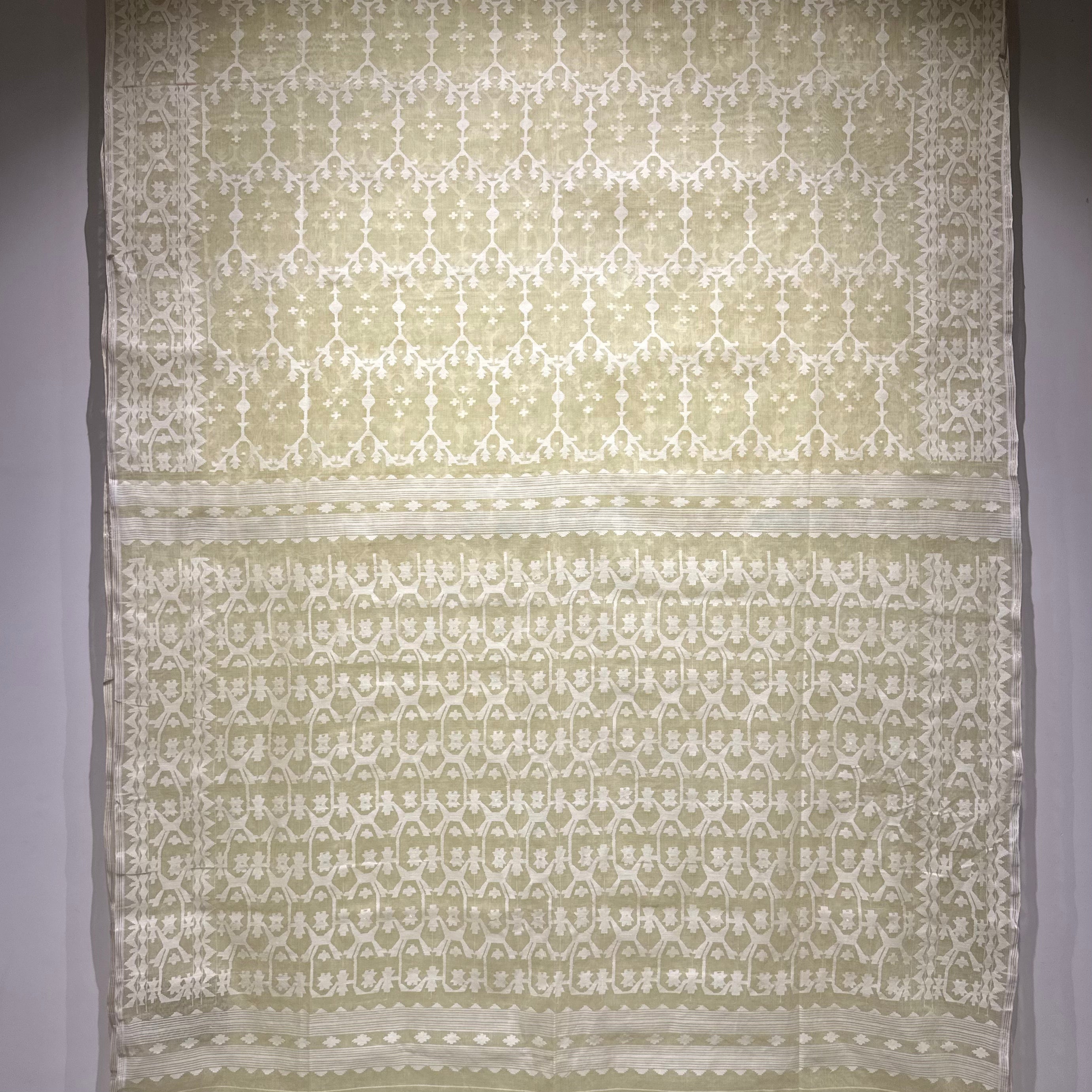 Light Yellow Dhakai Jamdani