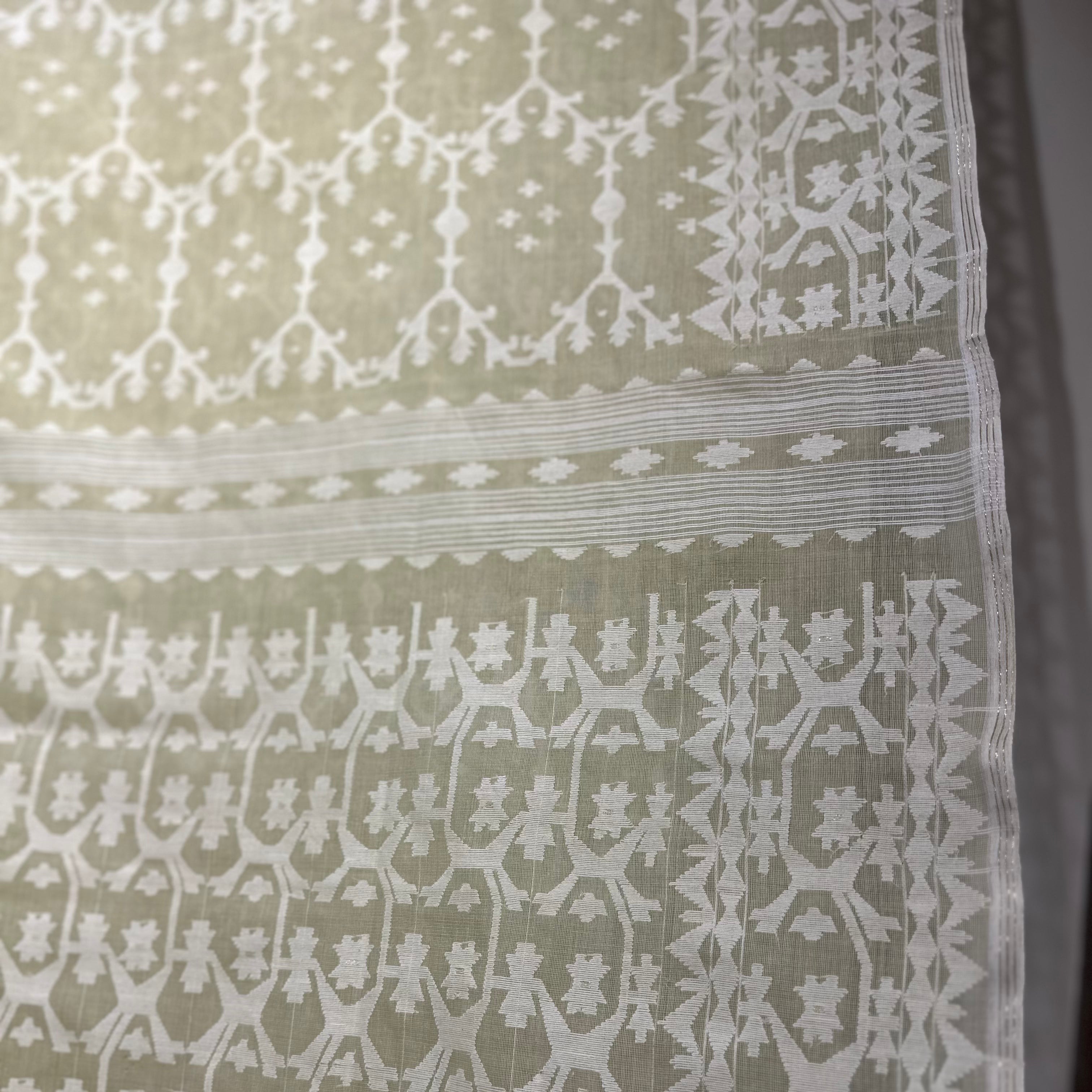 Light Yellow Dhakai Jamdani