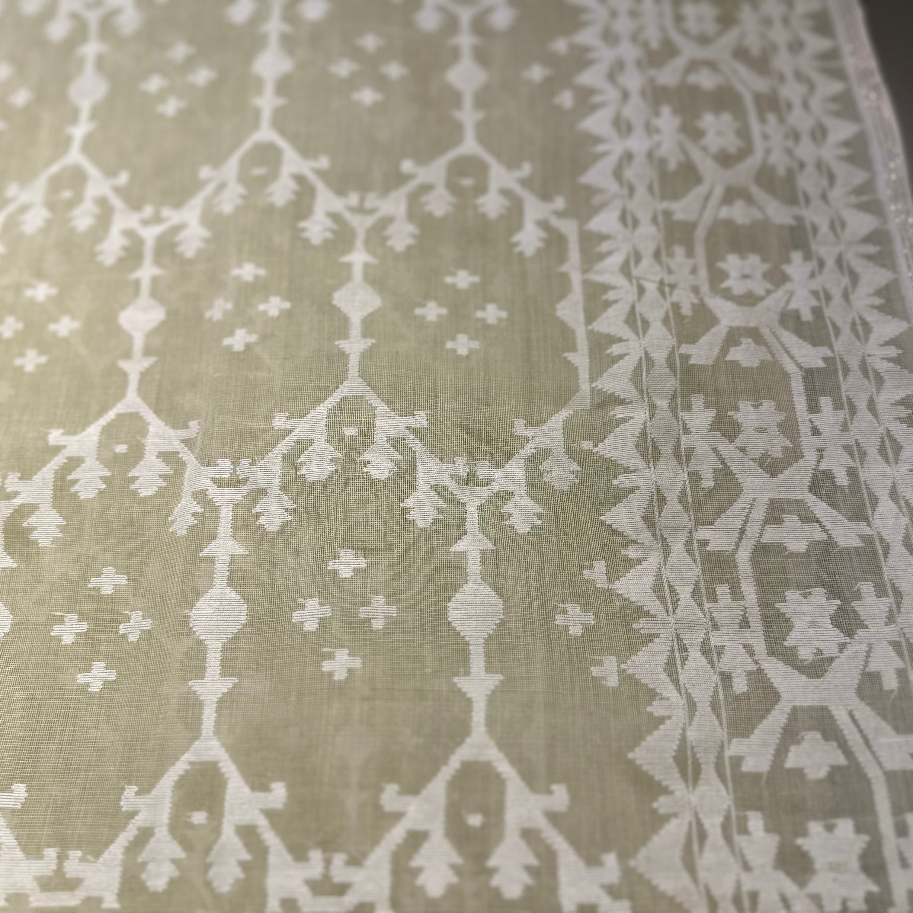 Light Yellow Dhakai Jamdani