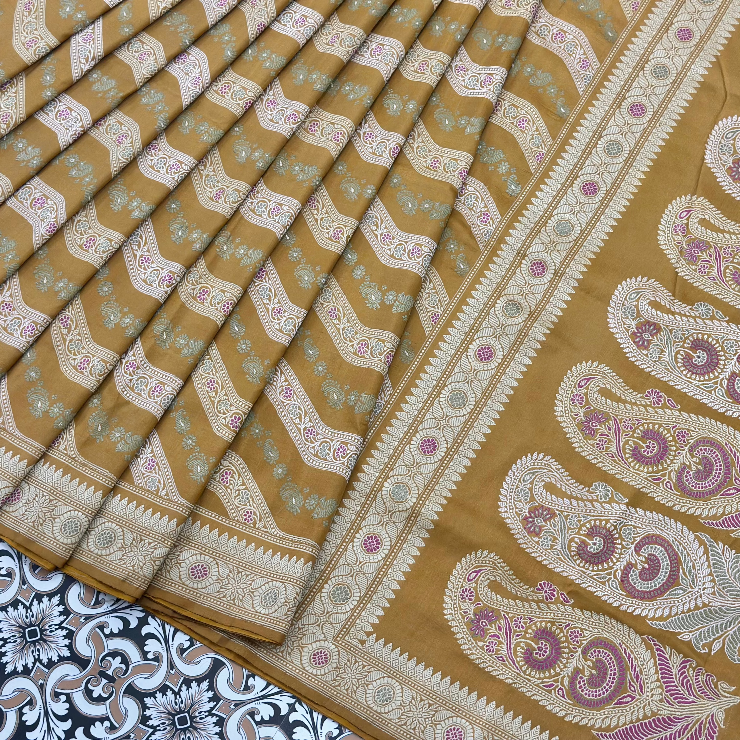 Dark Mustard Ada Revival Baluchari